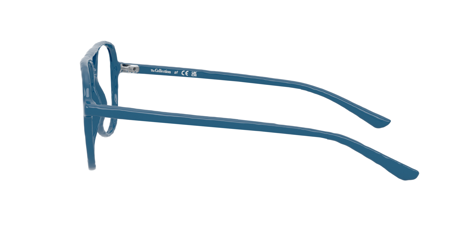 Miguel Blue PlasticEyeglass Frames for Glasses Direct, Side View