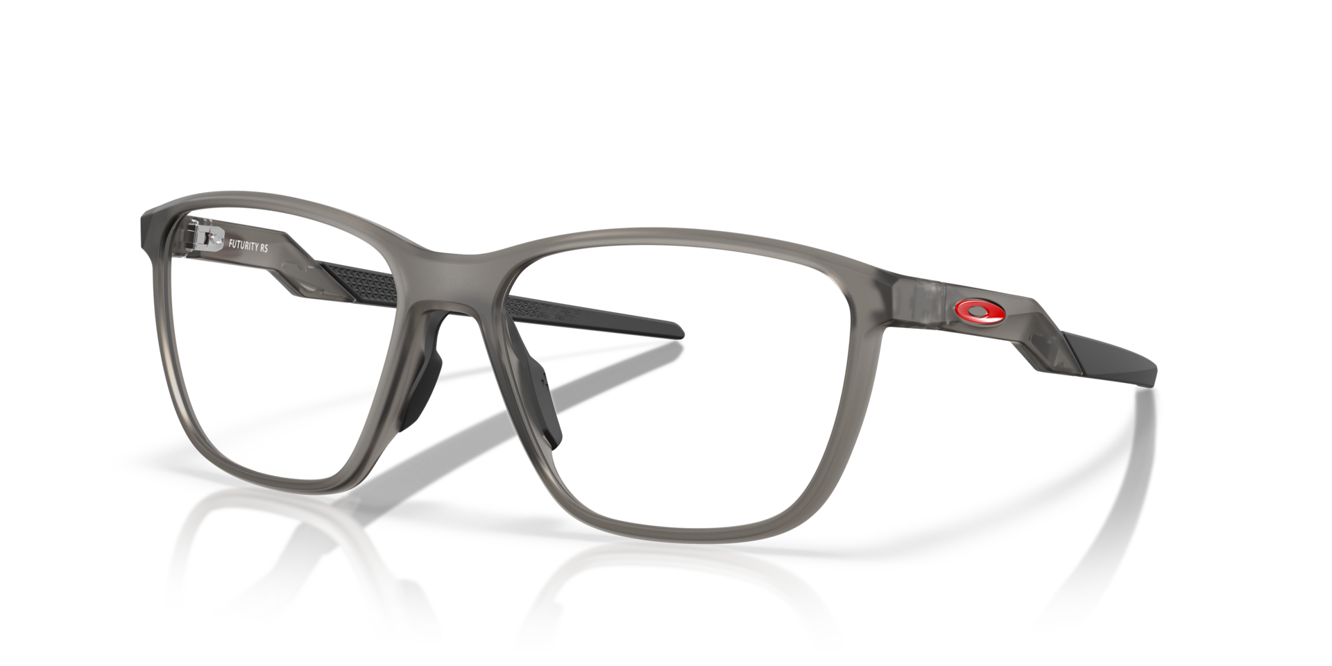 Futurity RS Satin Grey Smoke PlasticSunglass Frames for Glasses Direct, Angle View