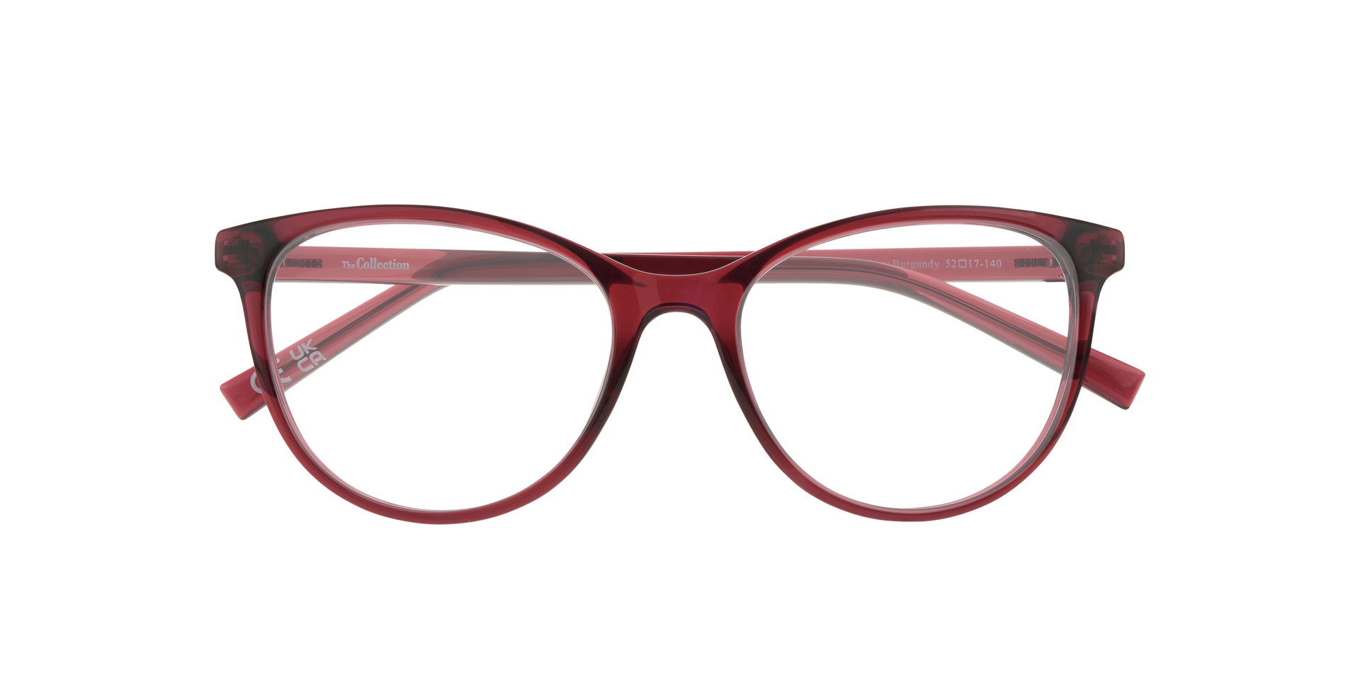 Leyla Shiny Burgundy PlasticEyeglass Frames for Glasses Direct, Closed View