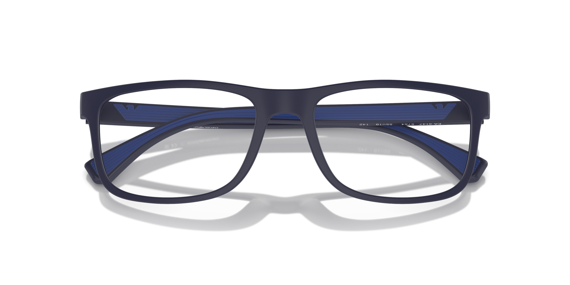 EA3147 Matte Blue PlasticEyeglass Frames for Glasses Direct, Closed View