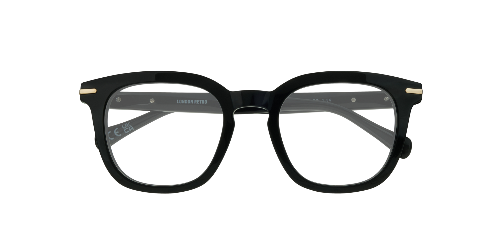 Kew Black AcetateEyeglass Frames for Glasses Direct, Closed View
