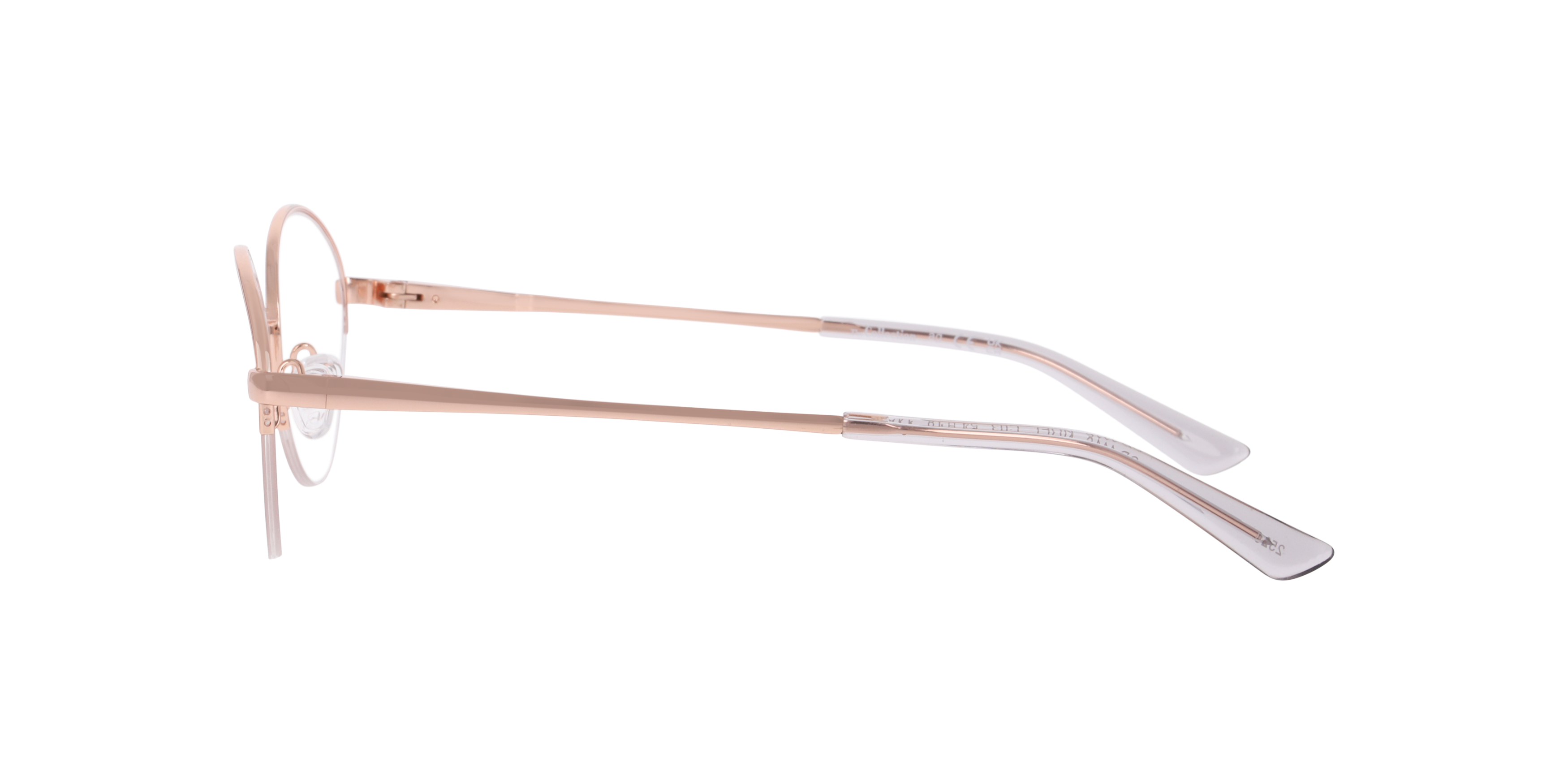 Noel Pink Gold MetalEyeglass Frames for Glasses Direct, Side View