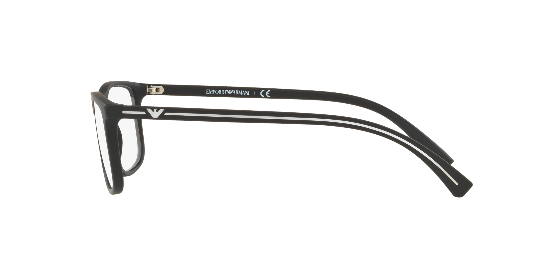 EA3135 Rubber Black PlasticEyeglass Frames for Glasses Direct, Side View