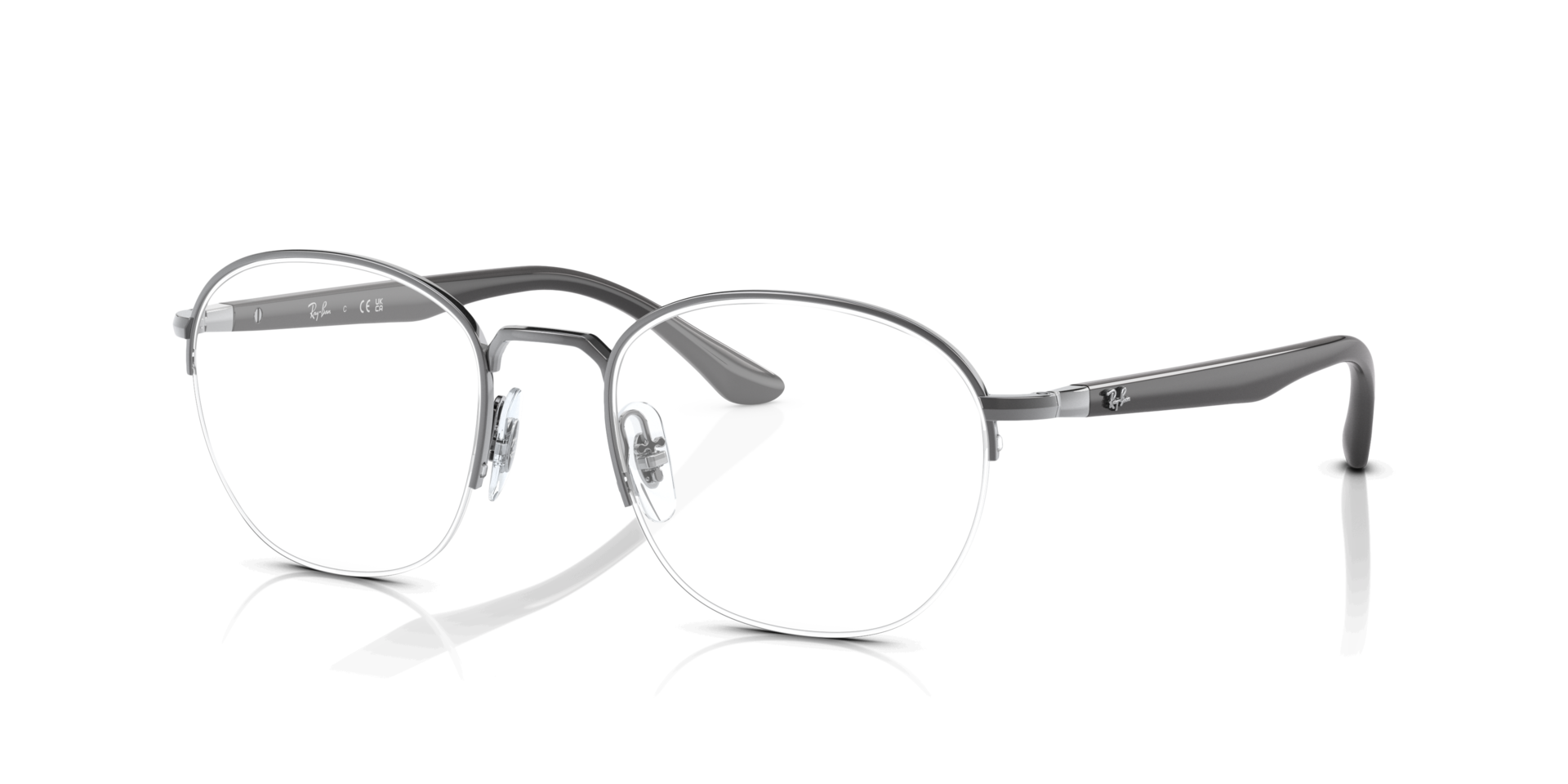 RB6487 Gunmetal MetalEyeglass Frames for Glasses Direct, Angle View