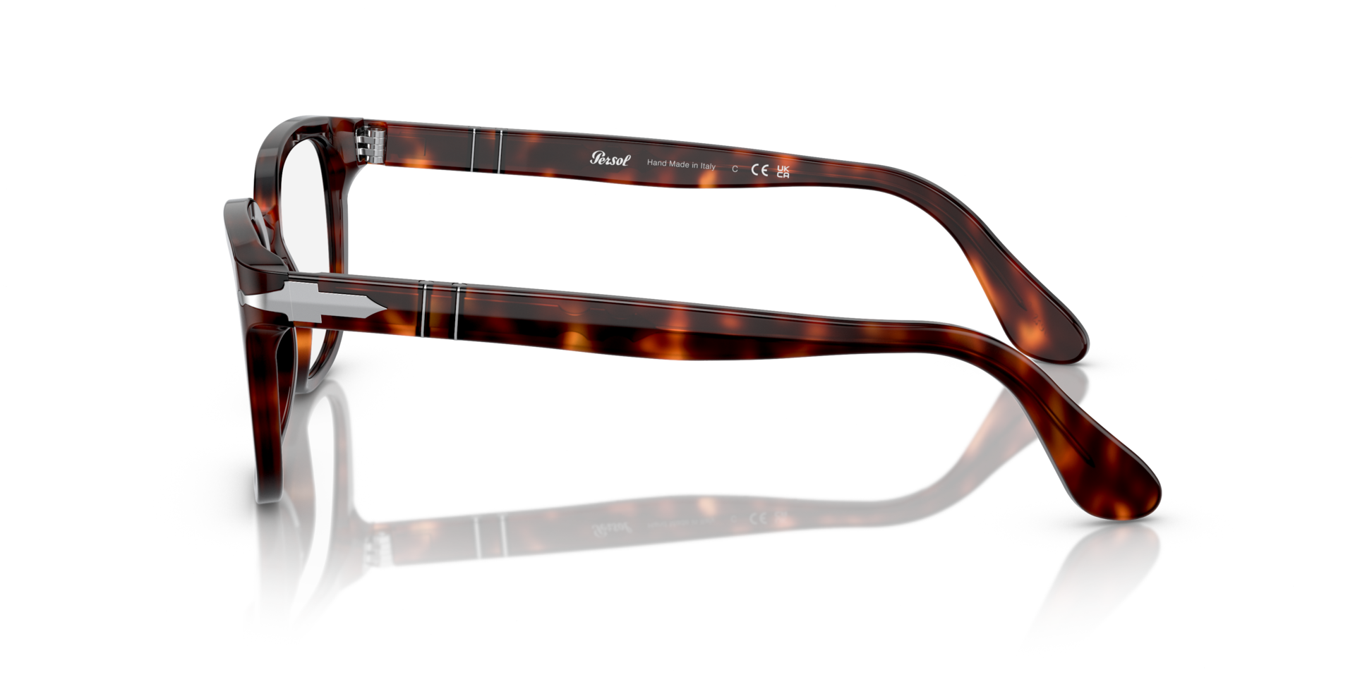 PO3263V Havana AcetateEyeglass Frames for Glasses Direct, Side View