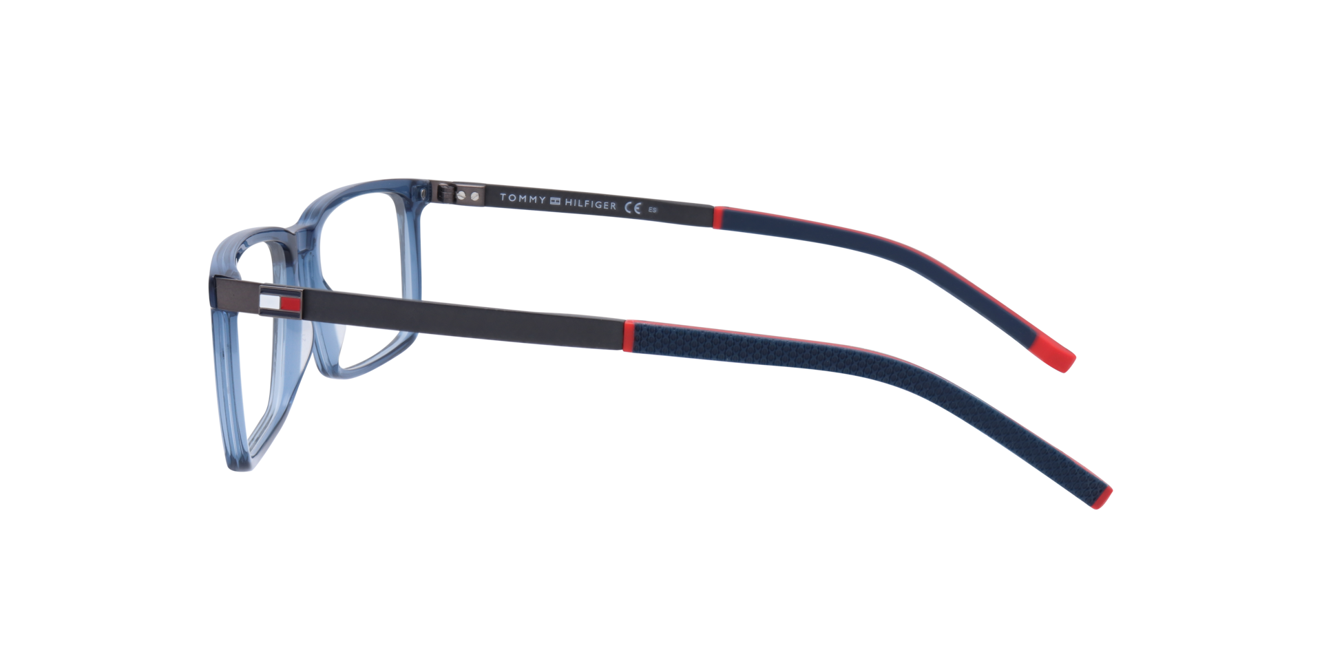 TH 1947 Blue PlasticEyeglass Frames for Glasses Direct, Side View