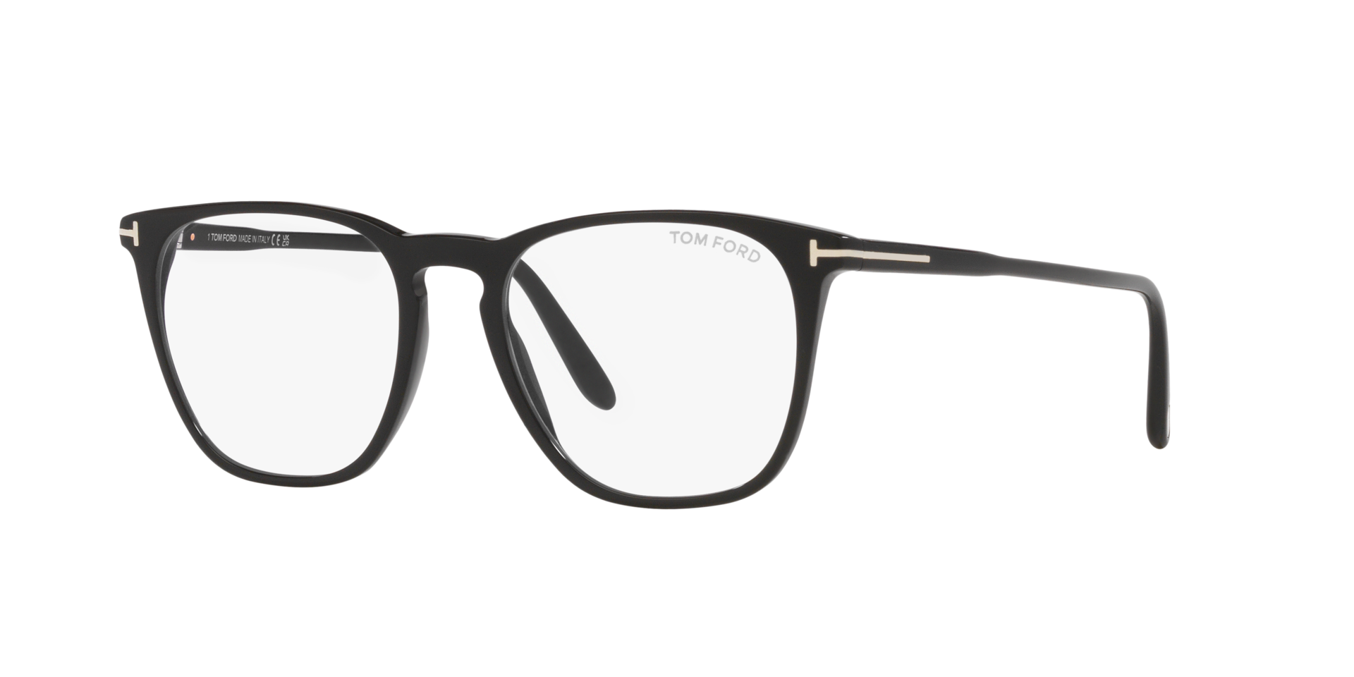 FT5937-B Black Shiny AcetateEyeglass Frames for Glasses Direct, Angle View