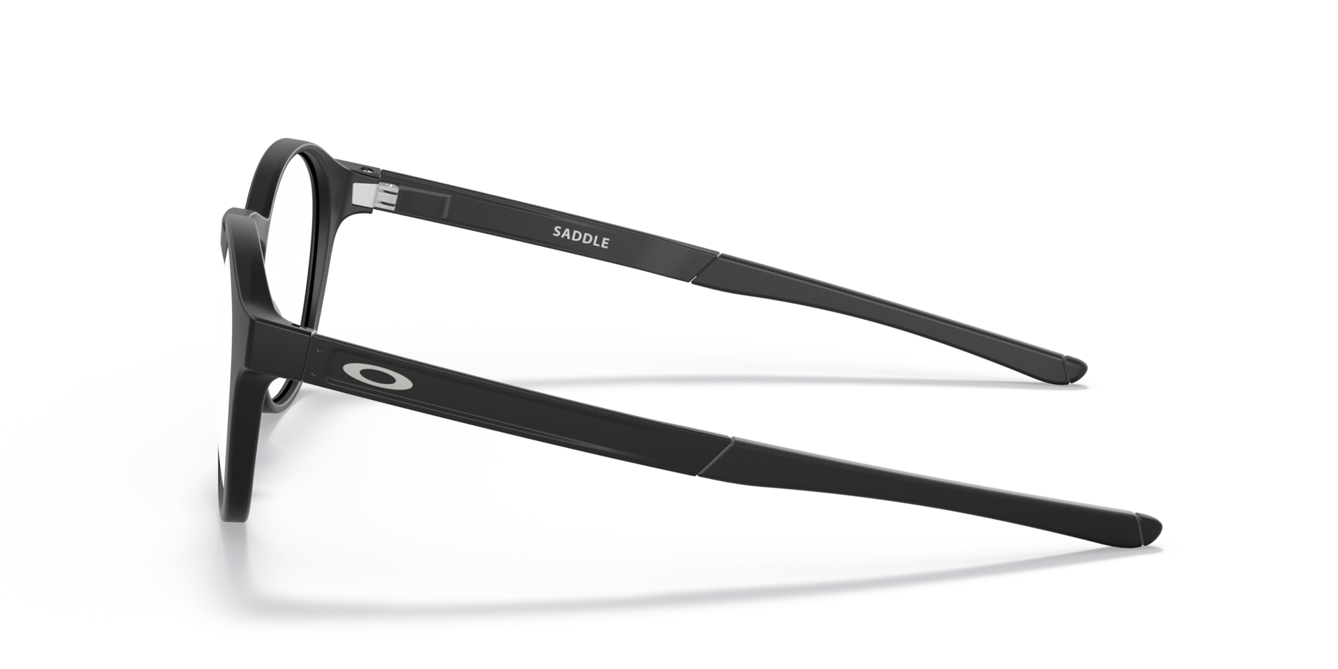Saddle Satin Black PlasticSunglass Frames for Glasses Direct, Side View
