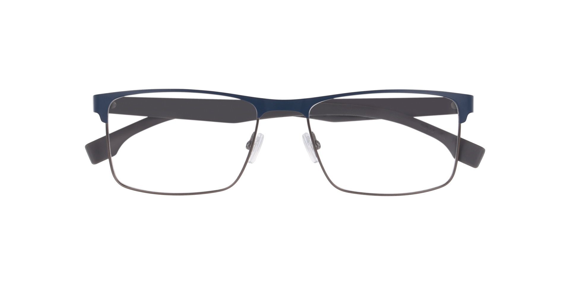 BOSS 1829 Blue Matte MetalEyeglass Frames for Glasses Direct, Closed View