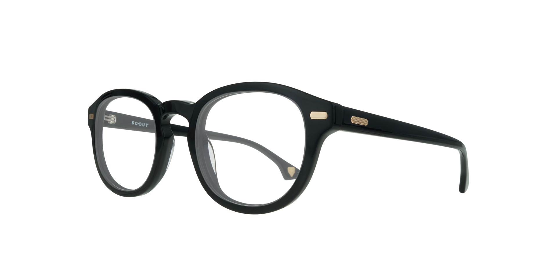 Keanu Black AcetateEyeglass Frames for Glasses Direct, Angle View