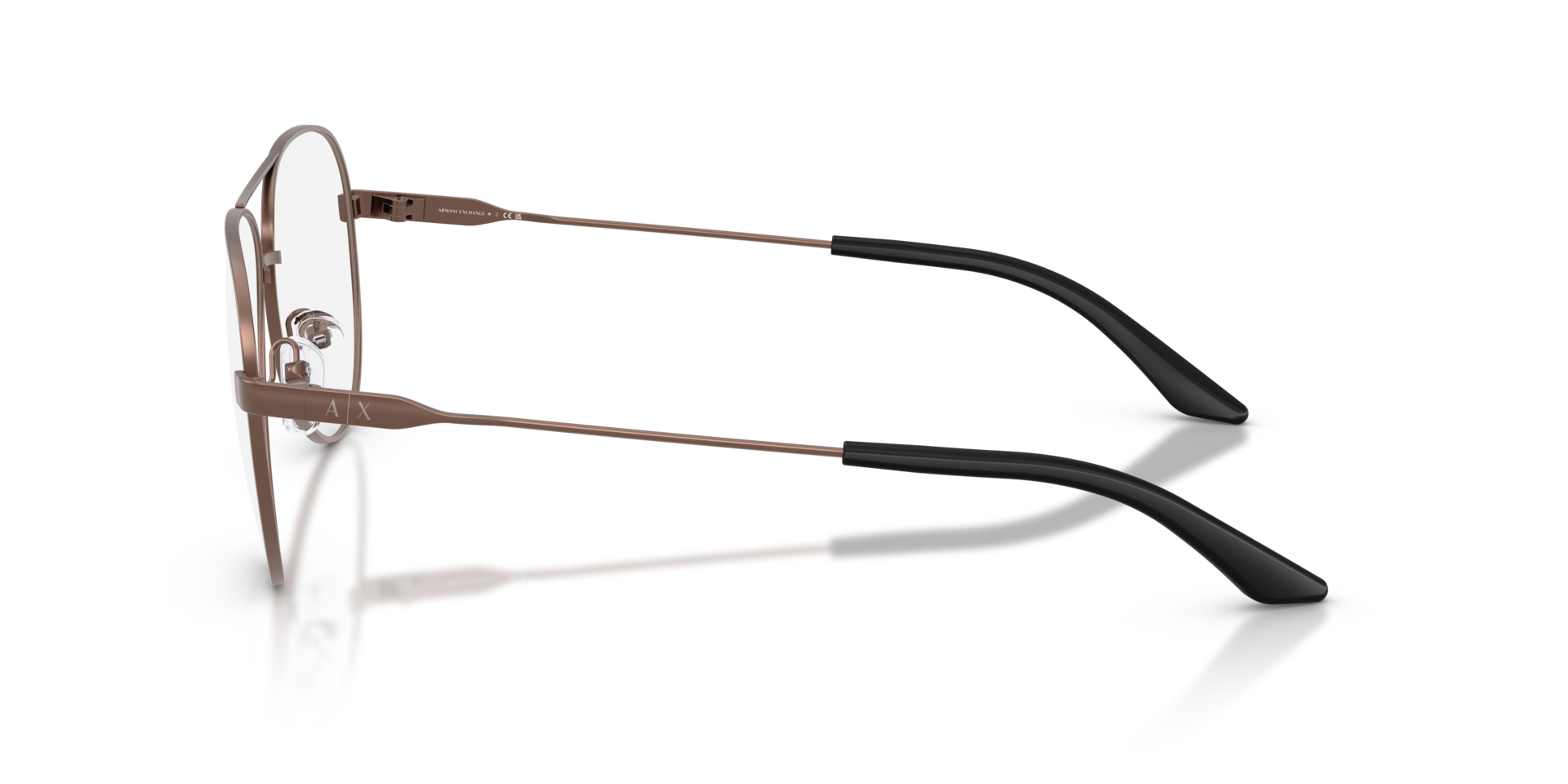 AX1077 Matte Bronze MetalEyeglass Frames for Glasses Direct, Side View