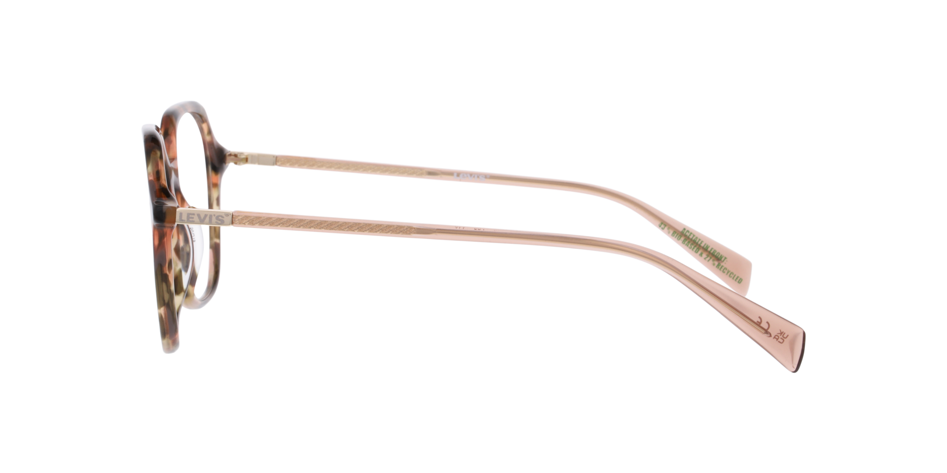 LV 1098 Pink AcetateEyeglass Frames for Glasses Direct, Side View