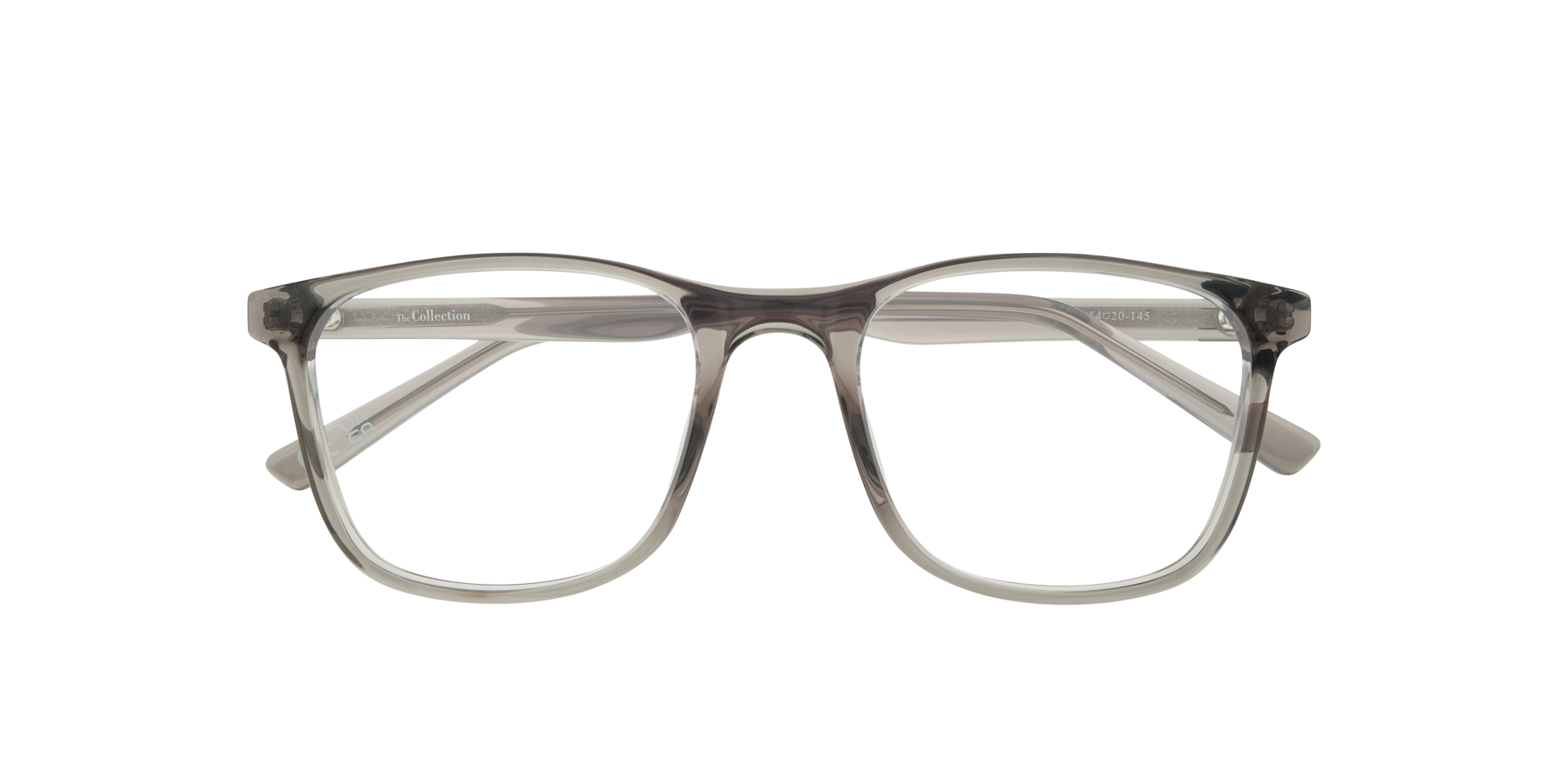 Kris Crystal Grey PlasticEyeglass Frames for Glasses Direct, Closed View
