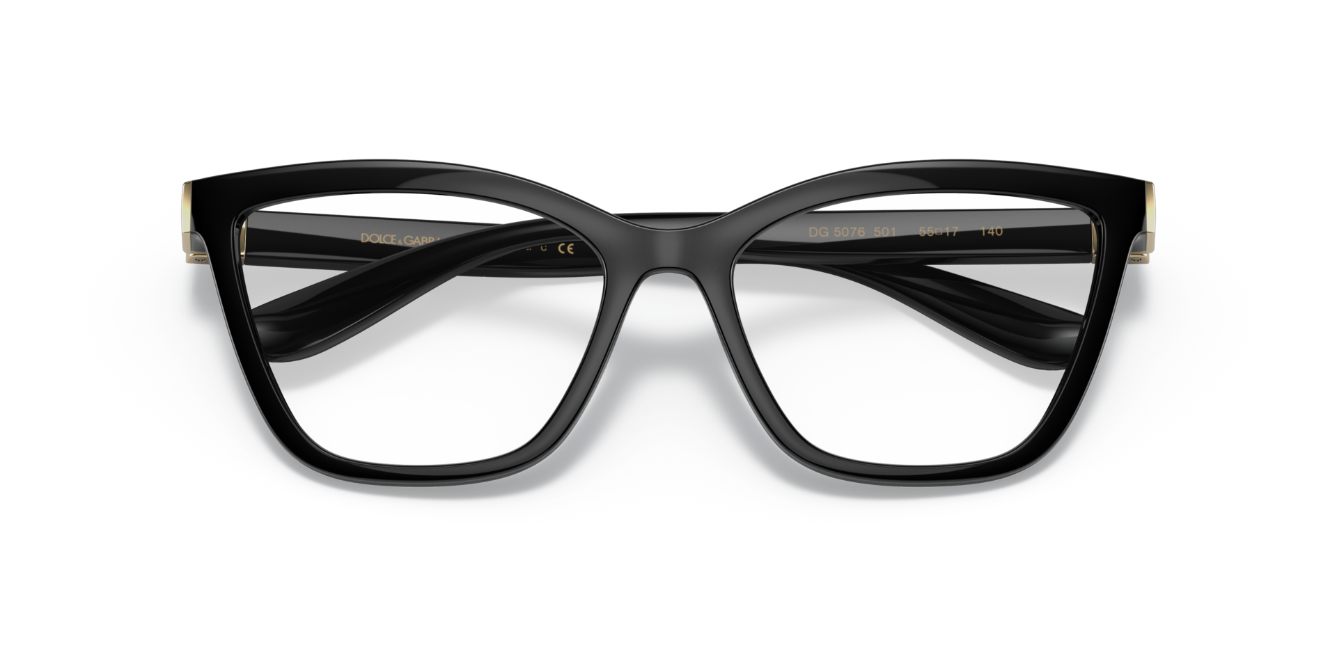 DG5076 Black PlasticEyeglass Frames for Glasses Direct, Closed View