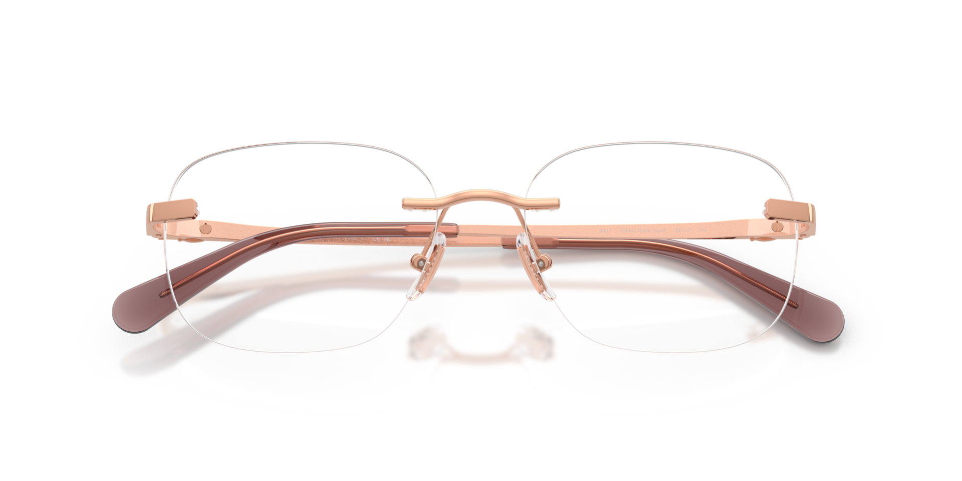 HC5206D Shiny Rose Gold MetalEyeglass Frames for Glasses Direct, Closed View