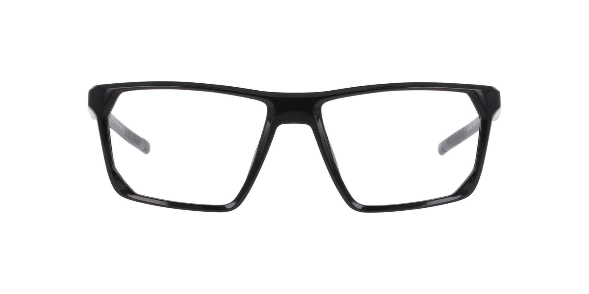 Nicolas Grey On Black PlasticEyeglass Frames for Glasses Direct, Front View