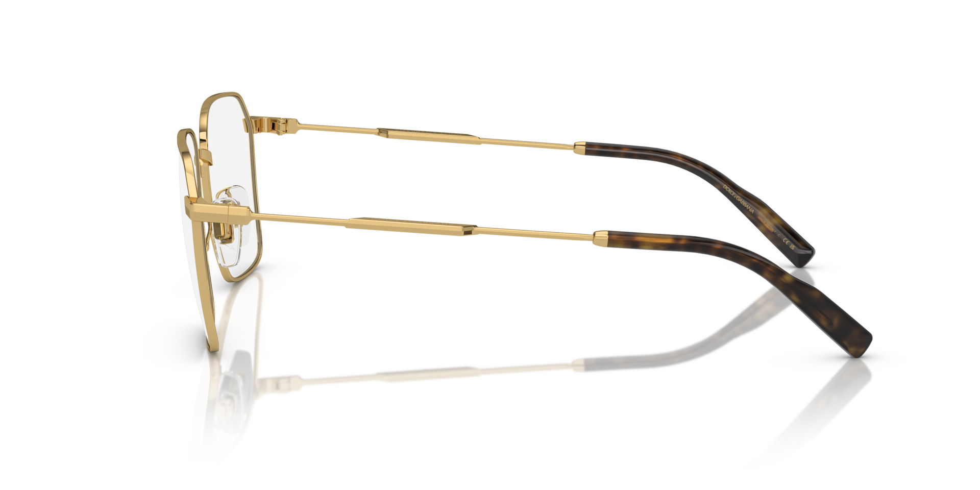DG1350 Gold MetalEyeglass Frames for Glasses Direct, Side View