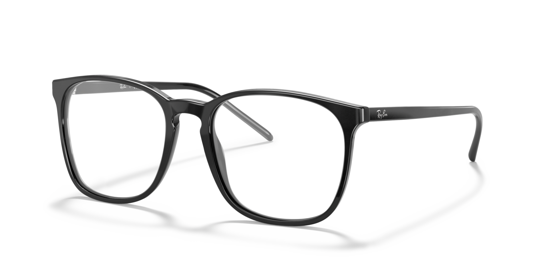 RB5387 Optics Black AcetateEyeglass Frames for Glasses Direct, Angle View