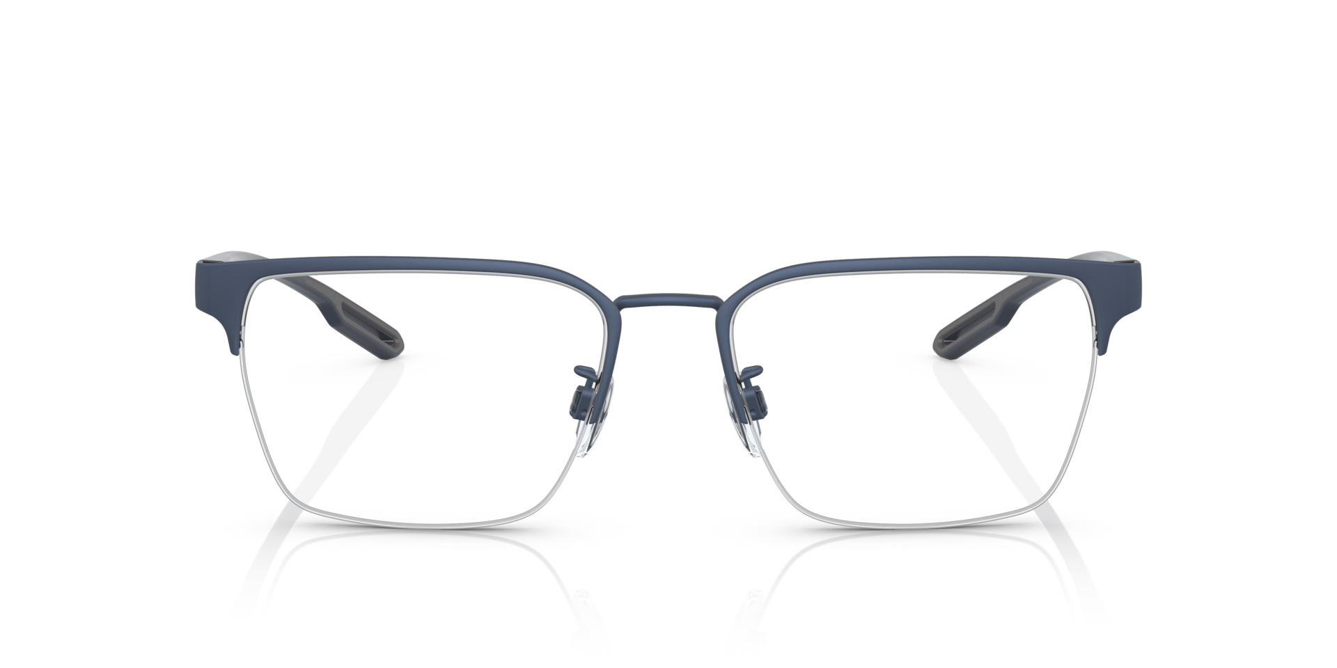 EA1137 Matte Blue MetalEyeglass Frames for Glasses Direct, Front View
