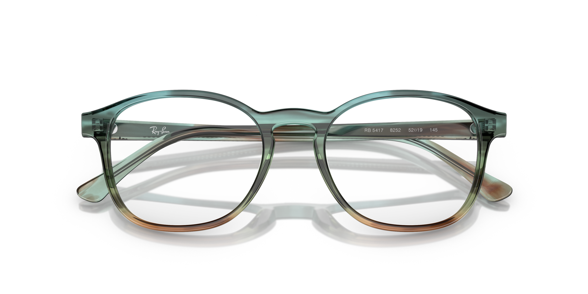 RB5417 Striped Blue & Green AcetateEyeglass Frames for Glasses Direct, Closed View