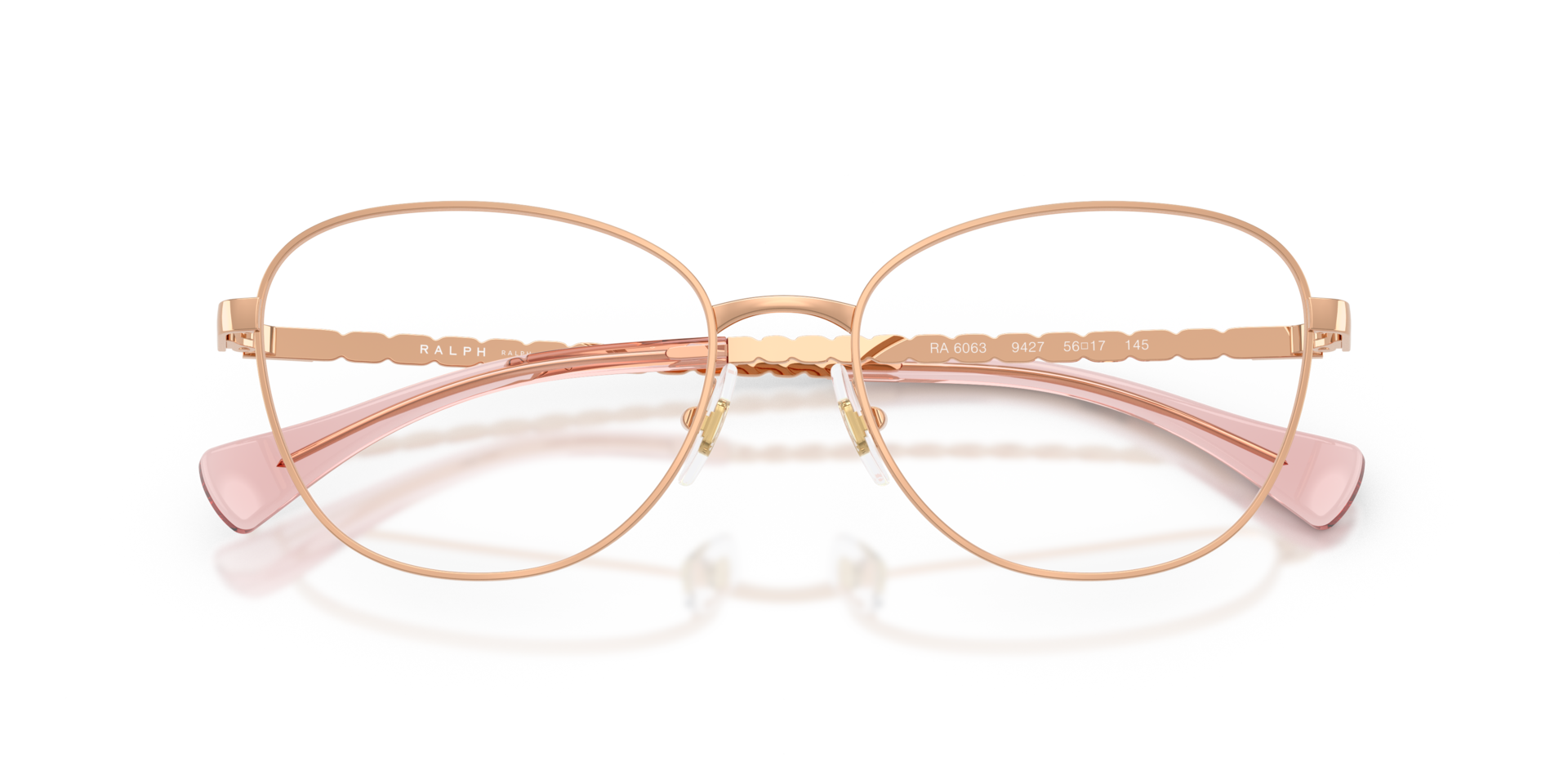 RA6063 Rose Gold MetalEyeglass Frames for Glasses Direct, Closed View