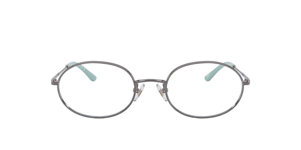 Shiny Gunmetal oval Metal eyeglasses Online - Full Rim - Mingus