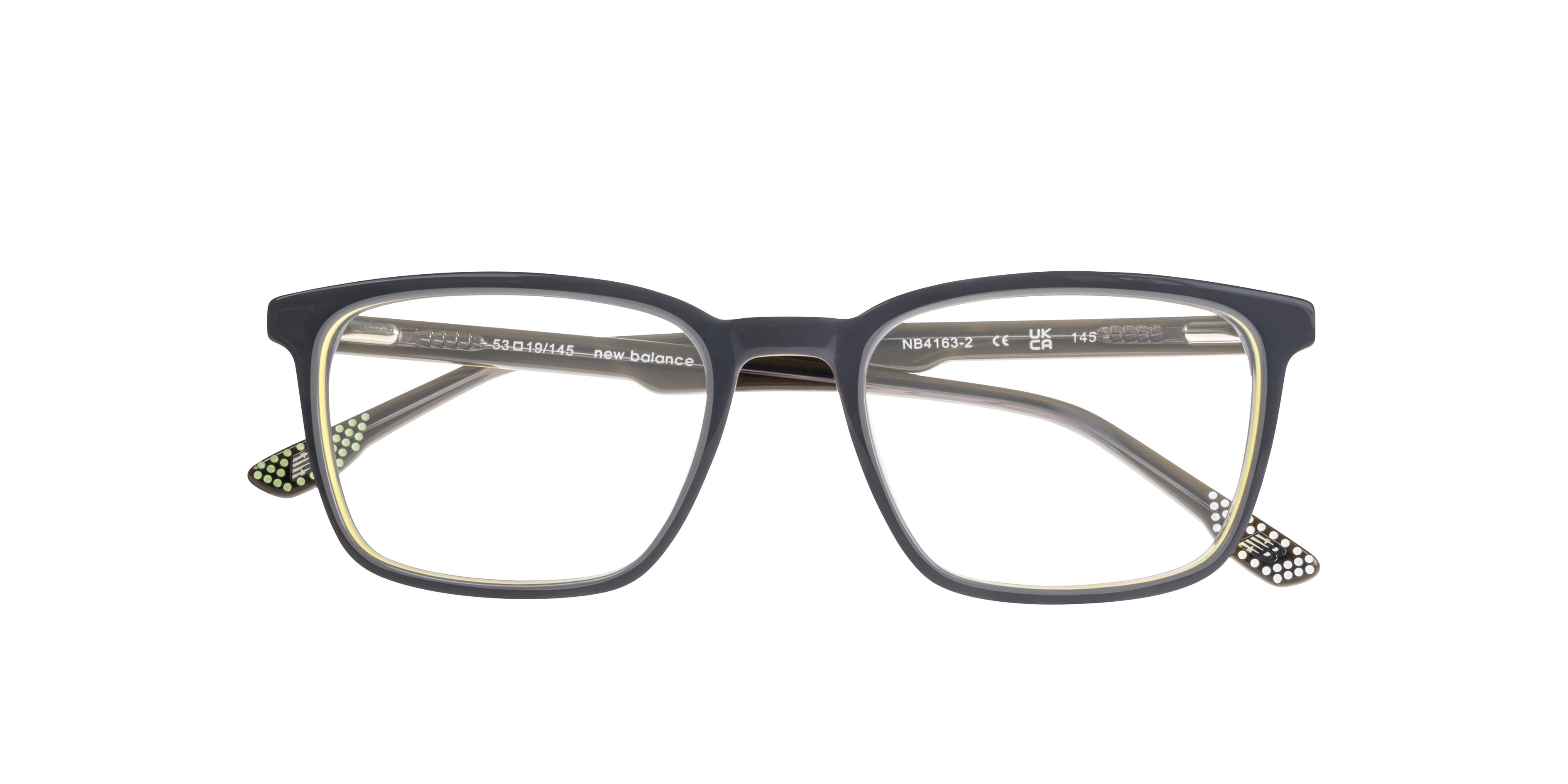 NB4163 Grey AcetateEyeglass Frames for Glasses Direct, Closed View