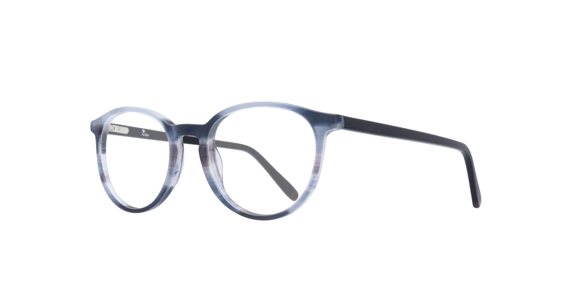 Luna1 Navy Striation AcetateEyeglass Frames for Glasses Direct, Angle View
