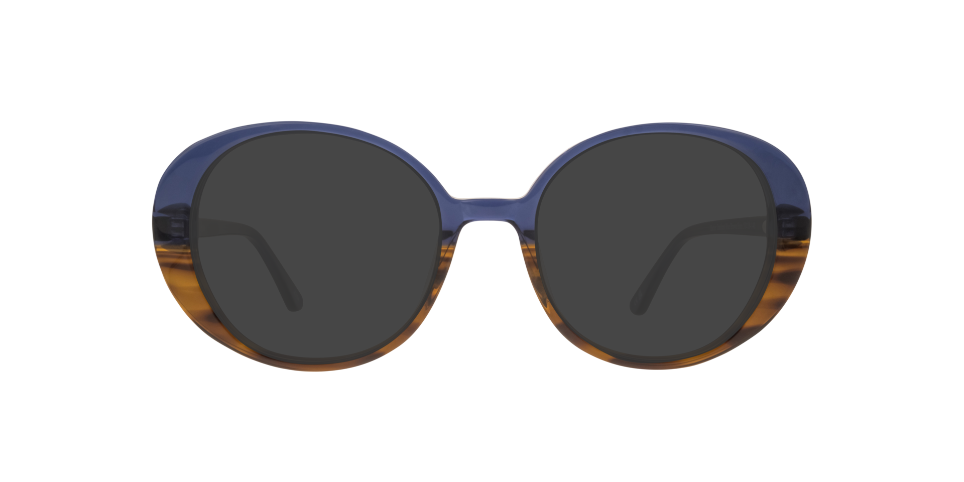 Hattie Gradient Blue & Brown Horn AcetateSunglass Frames for Glasses Direct, with Tinted Lenses