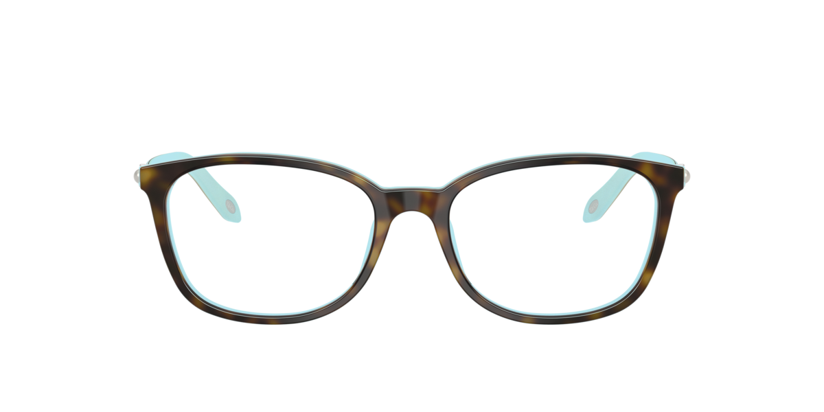 Tiffany & Co. Women's Havana On Tiffany Blue Square Acetate Eyeglasses Online - Full Rim - Tf2109hb