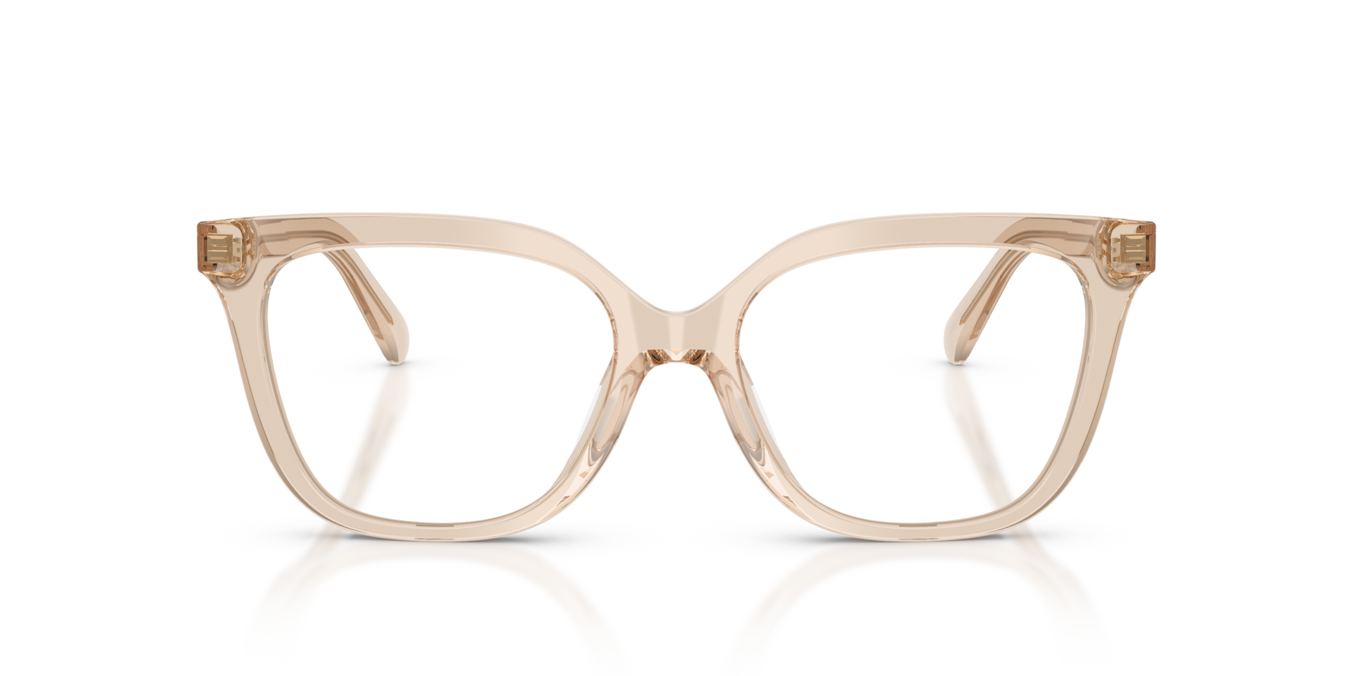 HC6302U Transparent Beige AcetateEyeglass Frames for Glasses Direct, Front View
