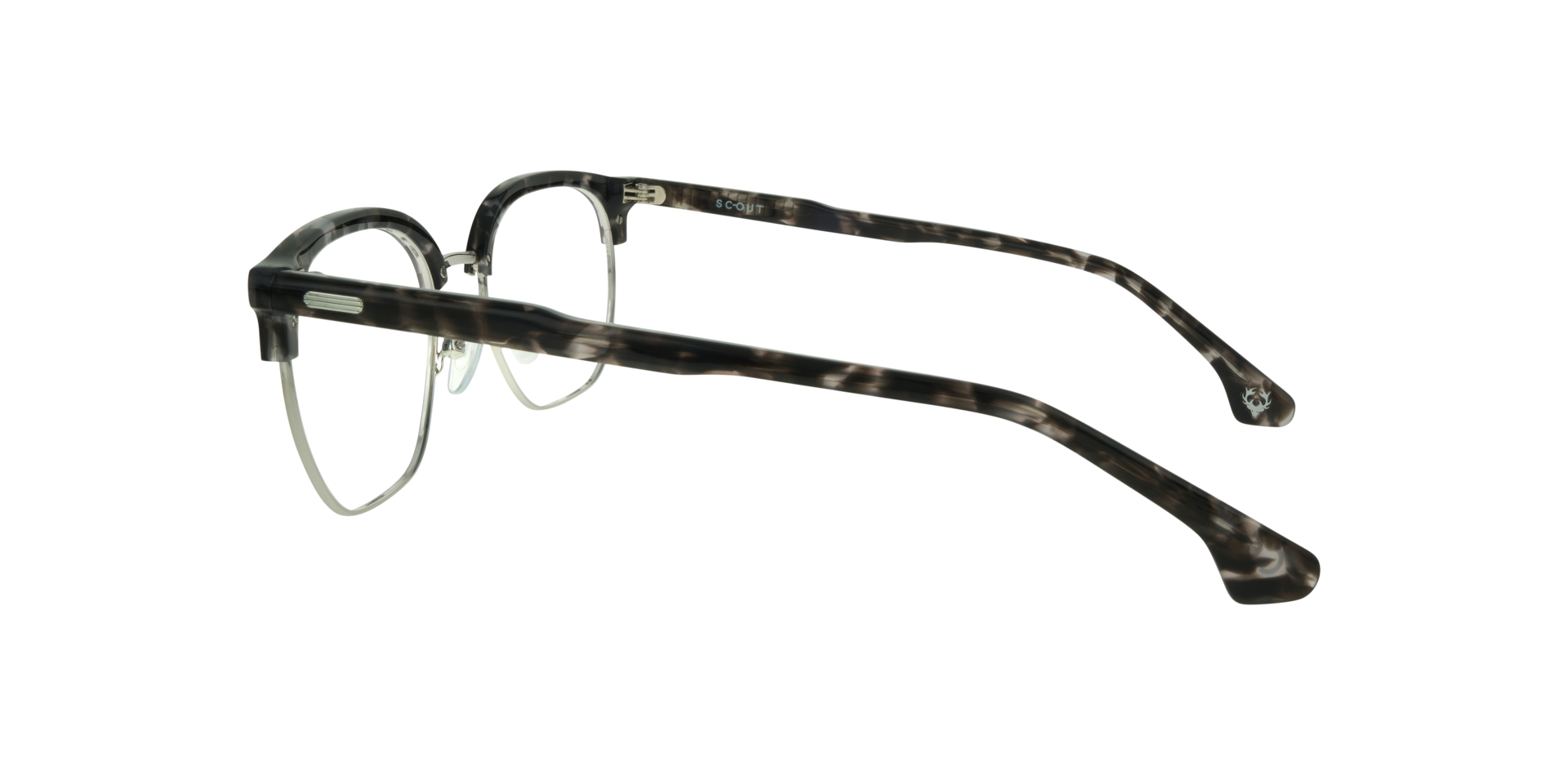 Keegan Havana Grey & Silver MetalEyeglass Frames for Glasses Direct, Side View
