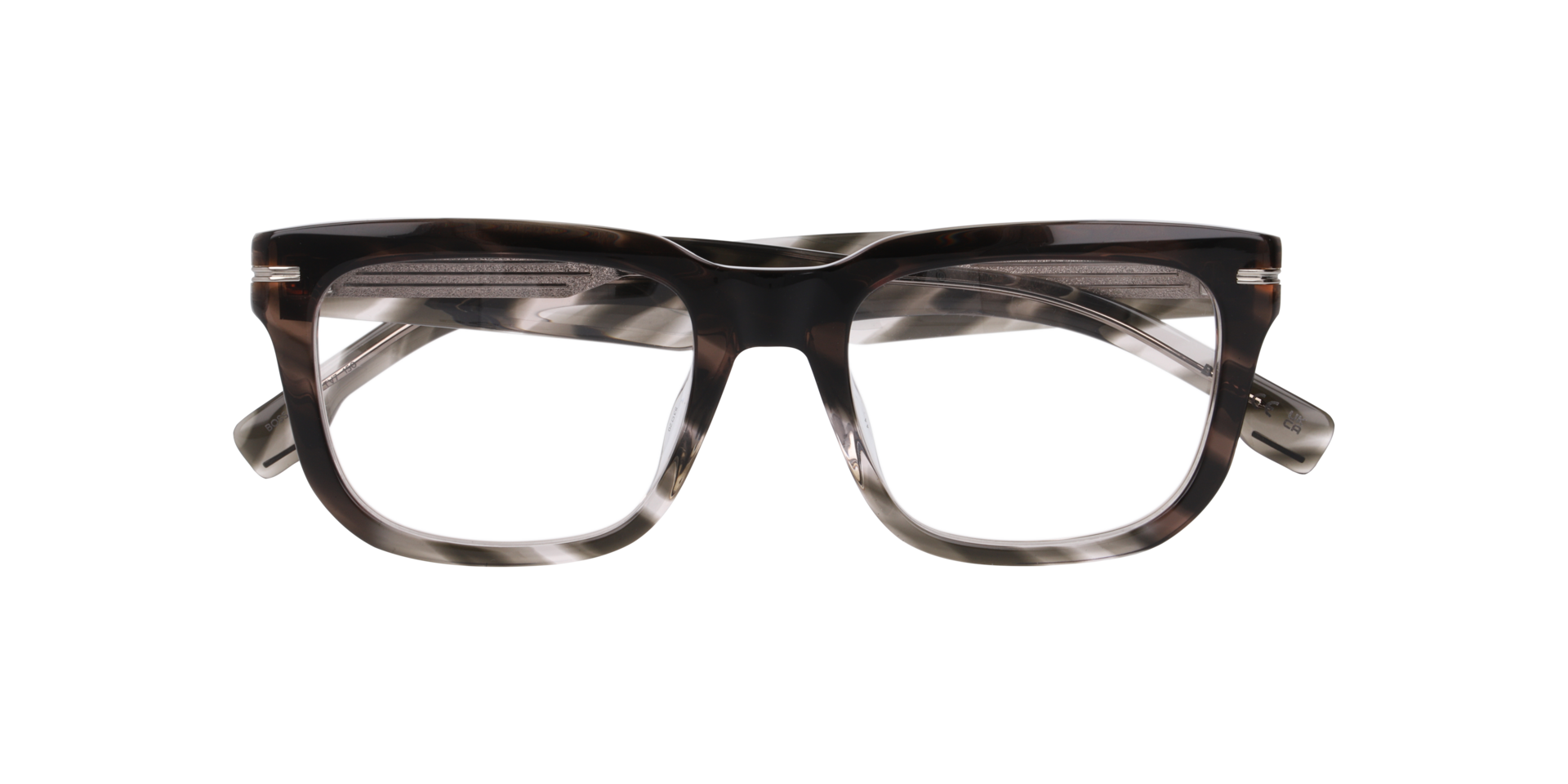 Boss 1746/G Brown Grey AcetateEyeglass Frames for Glasses Direct, Closed View