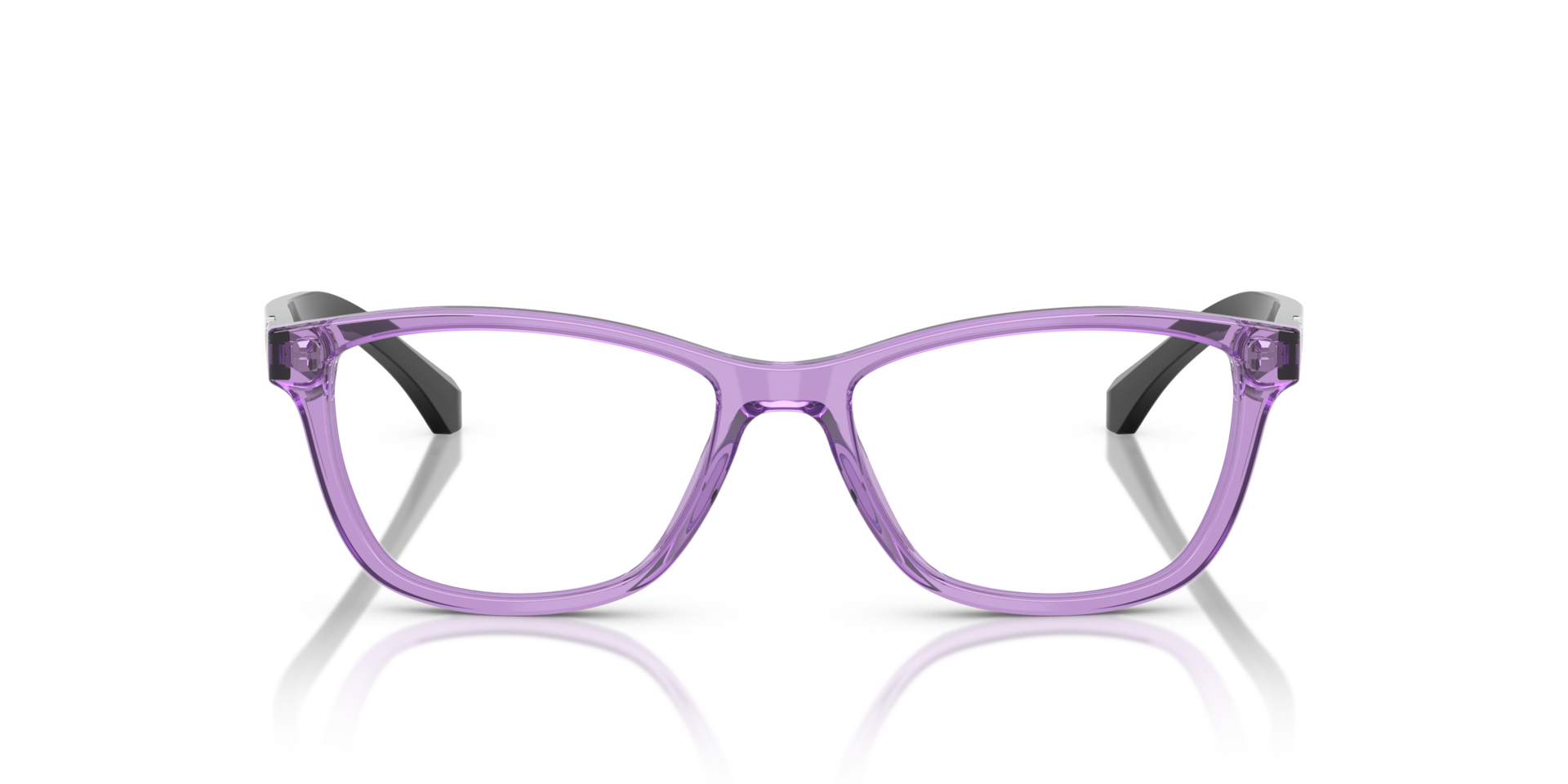 EA3099 Shiny Transparent Violet AcetateEyeglass Frames for Glasses Direct, Front View