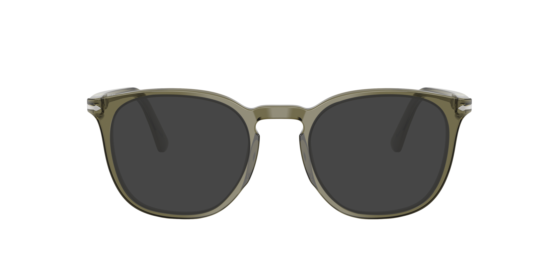 PO3318V Olive Transparent Green AcetateEyeglass Frames for Glasses Direct, with Tinted Lenses