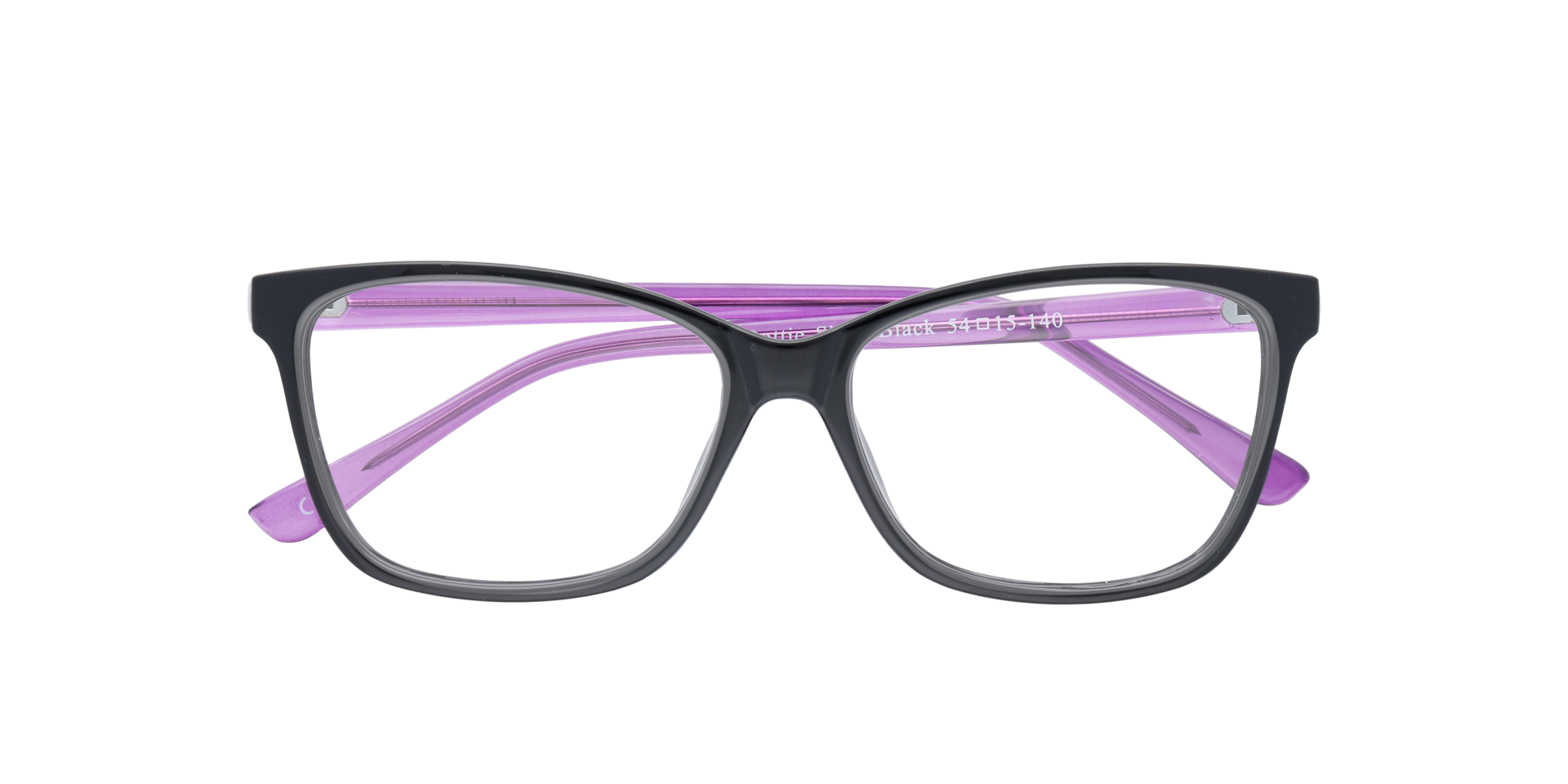 Dottie Shiny Black PlasticEyeglass Frames for Glasses Direct, Closed View