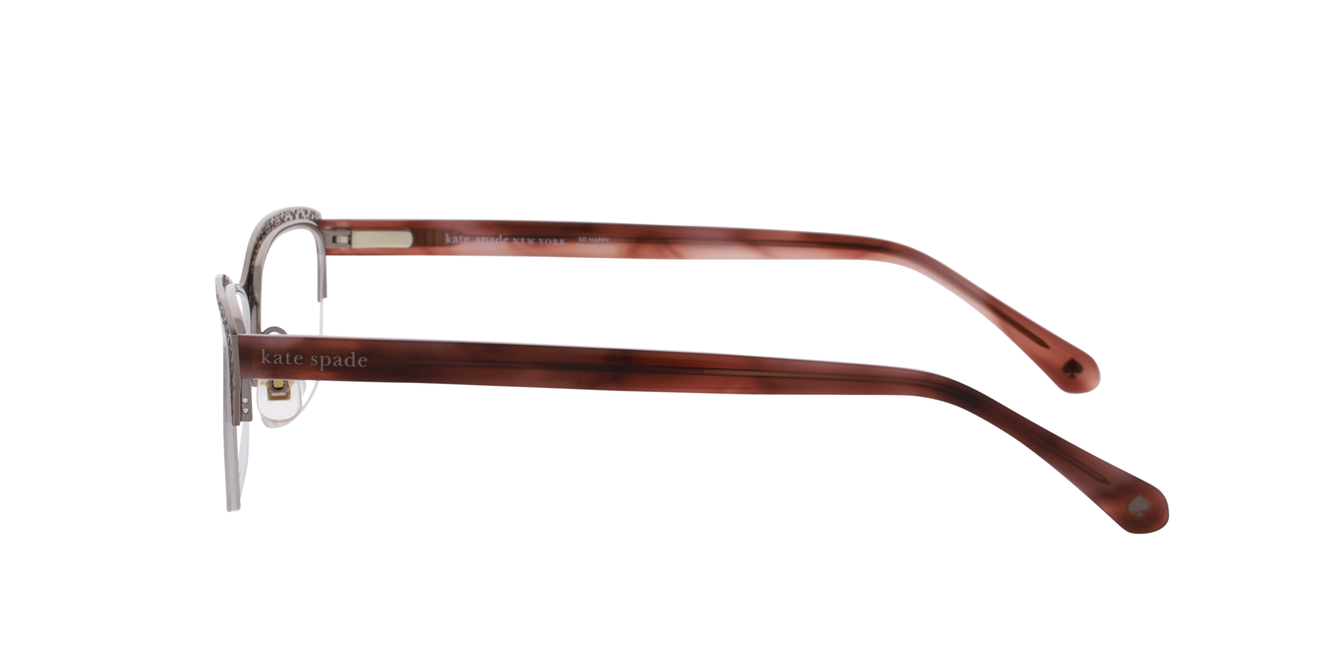 KS GENE 2/G Brown MetalEyeglass Frames for Glasses Direct, Side View