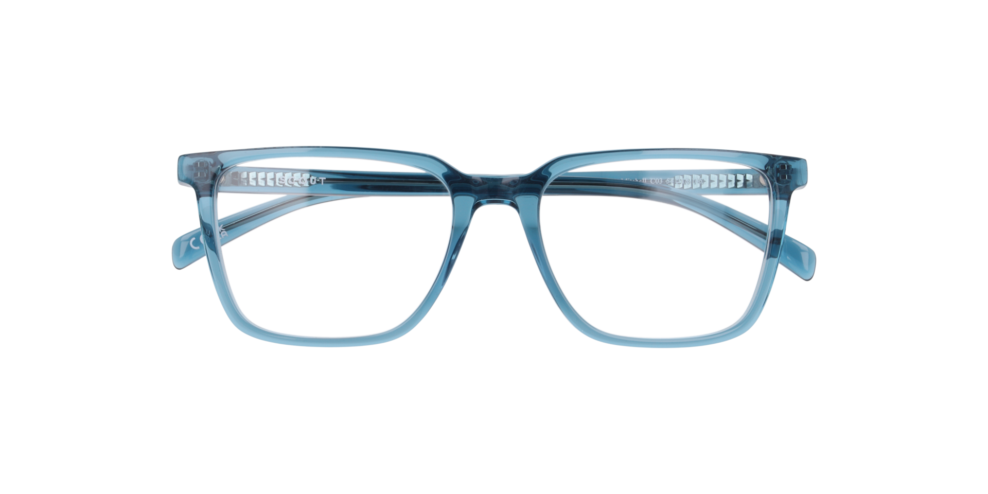Mitchell Crystal Blue AcetateEyeglass Frames for Glasses Direct, Closed View