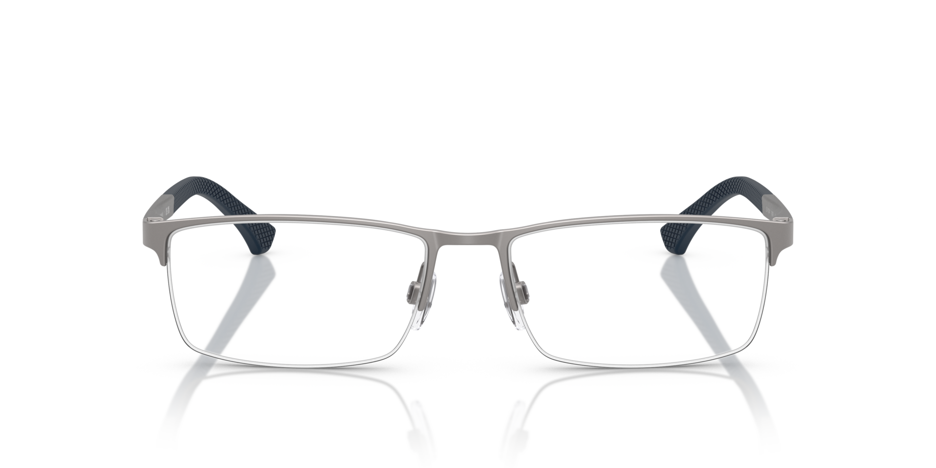 EA1041 Matte Gunmetal MetalEyeglass Frames for Glasses Direct, Front View