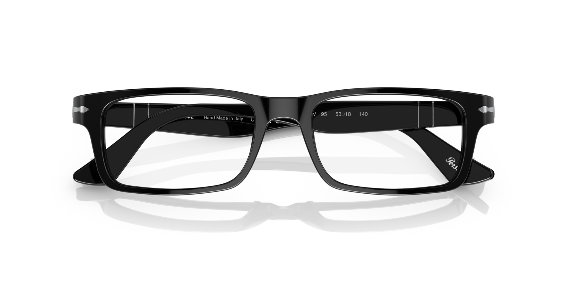 PO3050V Black AcetateEyeglass Frames for Glasses Direct, Closed View