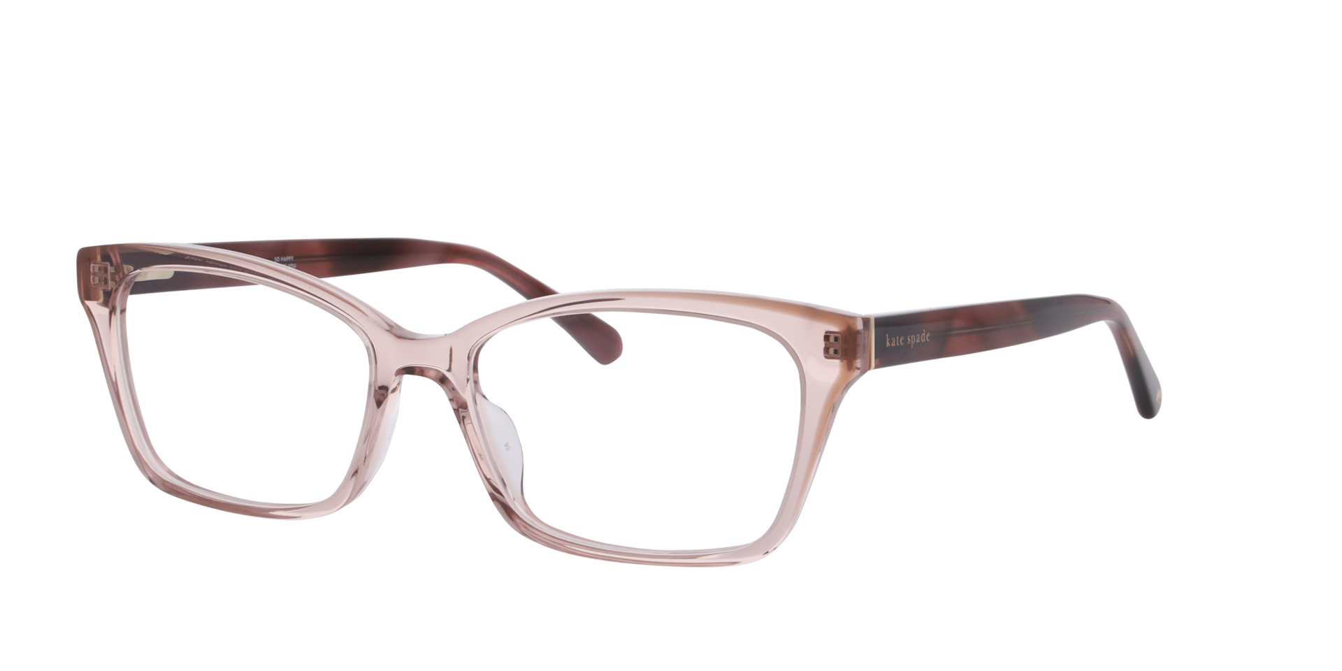 KS DEMI 2 Brown Clear AcetateEyeglass Frames for Glasses Direct, Angle View