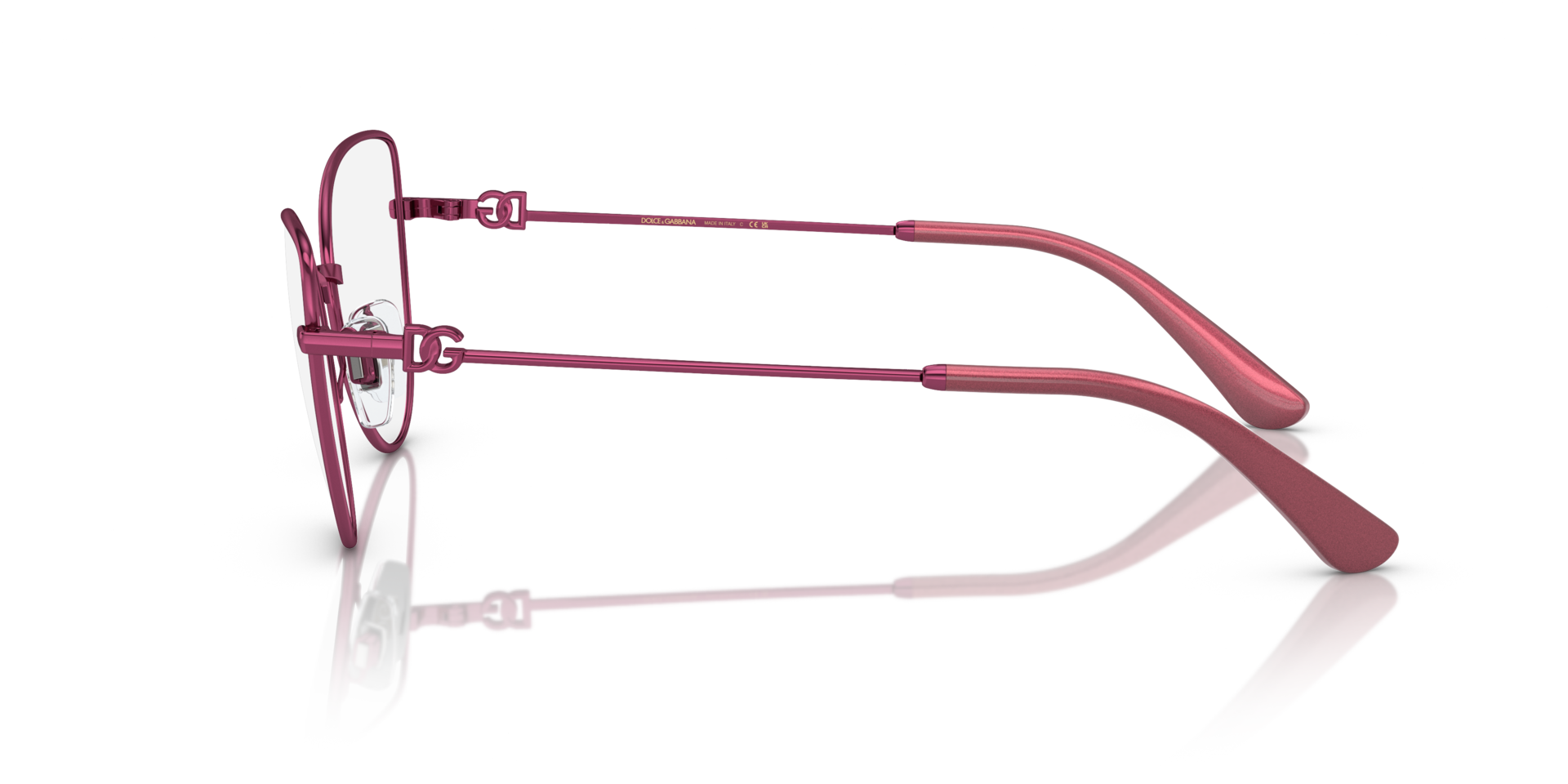 DG1347 Pink MetalEyeglass Frames for Glasses Direct, Side View