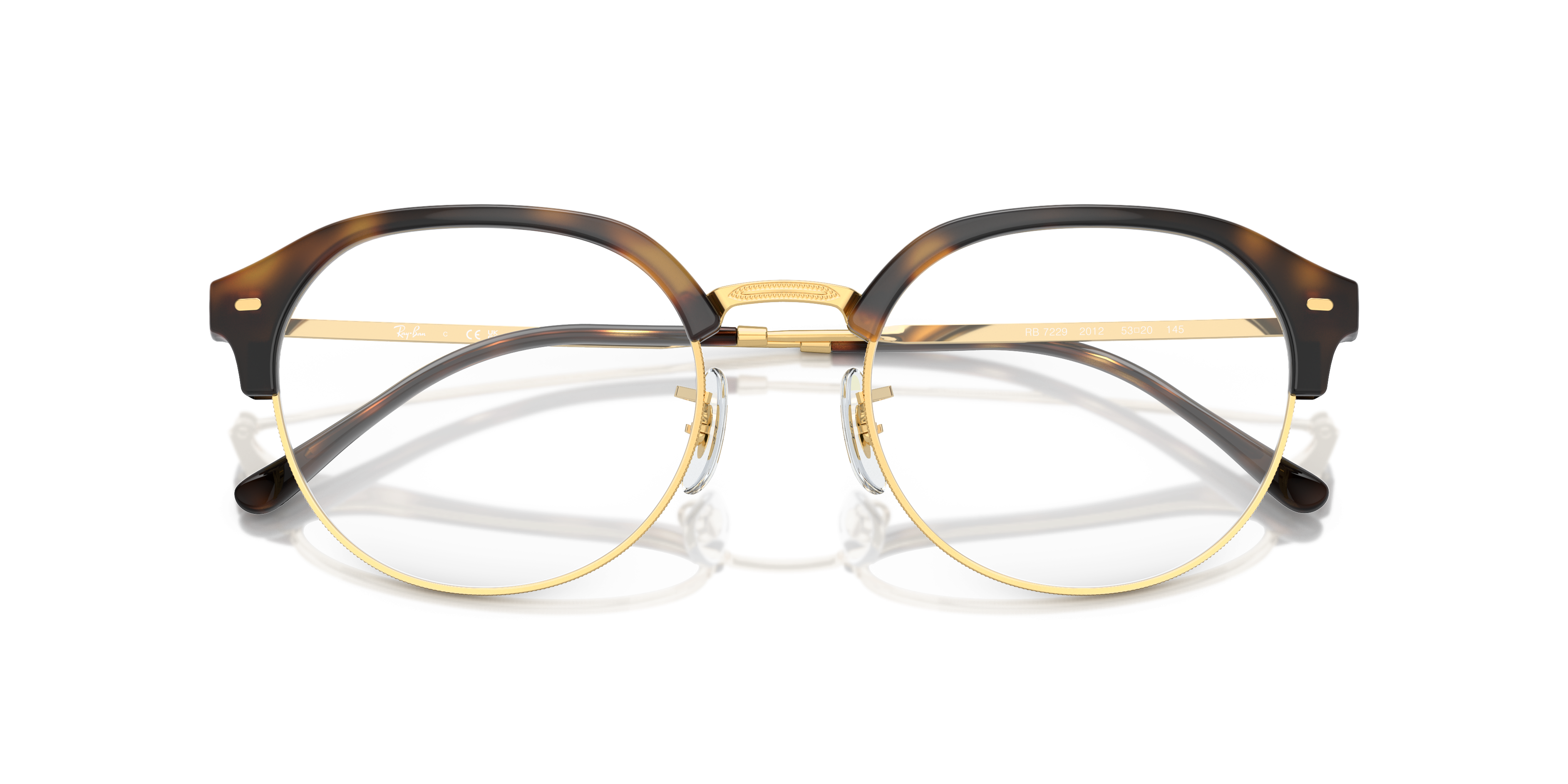 RB7229 Havana On Gold PlasticEyeglass Frames for Glasses Direct, Closed View