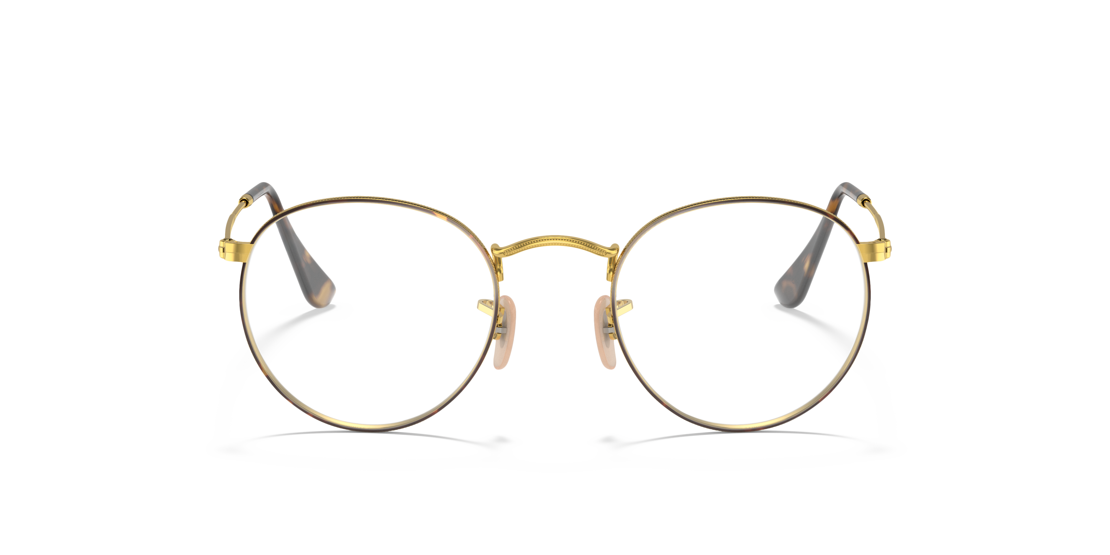 RB3447V Havana On Gold MetalSunglass Frames for Glasses Direct, Front View
