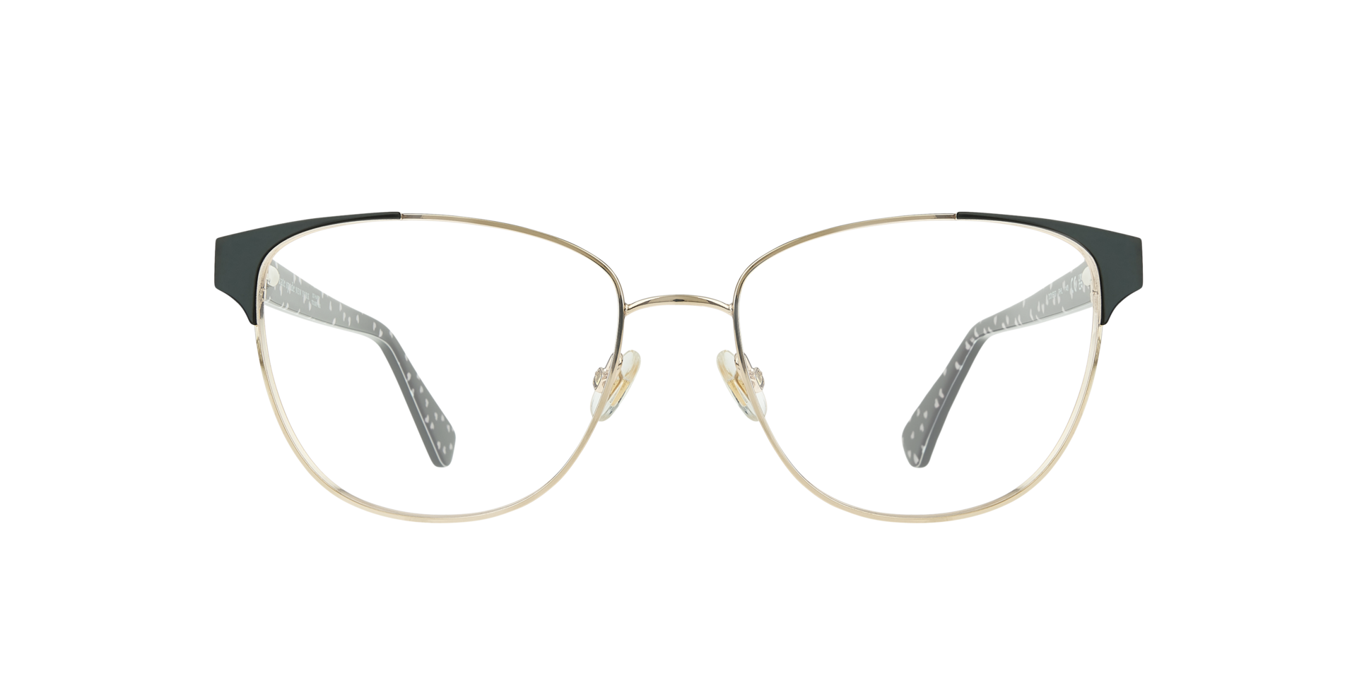 Dove/G Black Gold MetalEyeglass Frames for Glasses Direct, Front View