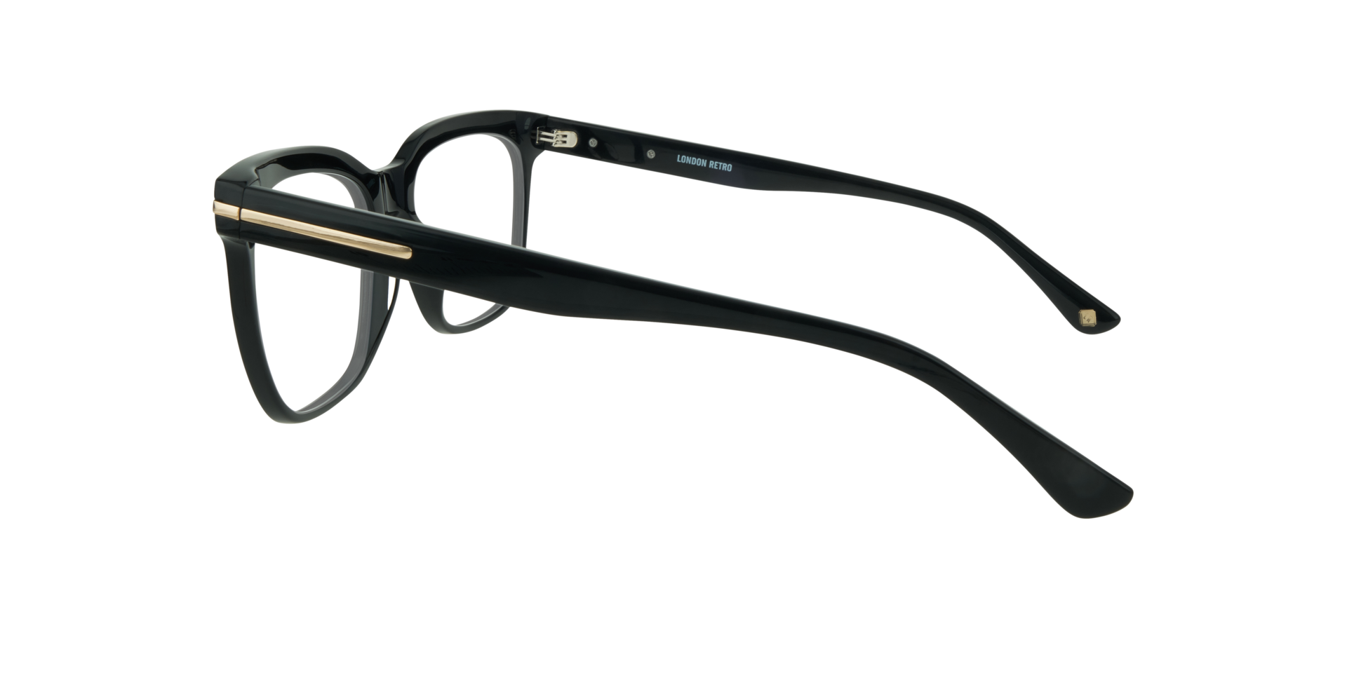 Jordan Black AcetateEyeglass Frames for Glasses Direct, Side View
