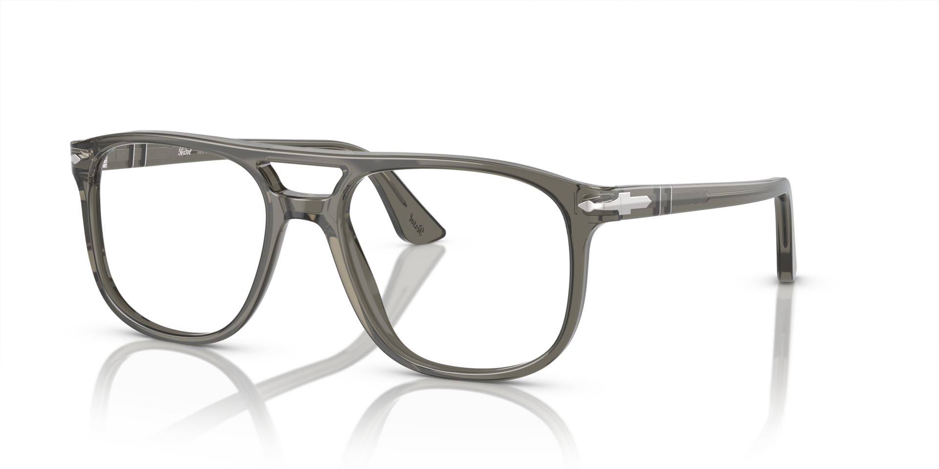 PO3329V Smoke AcetateSunglass Frames for Glasses Direct, Angle View