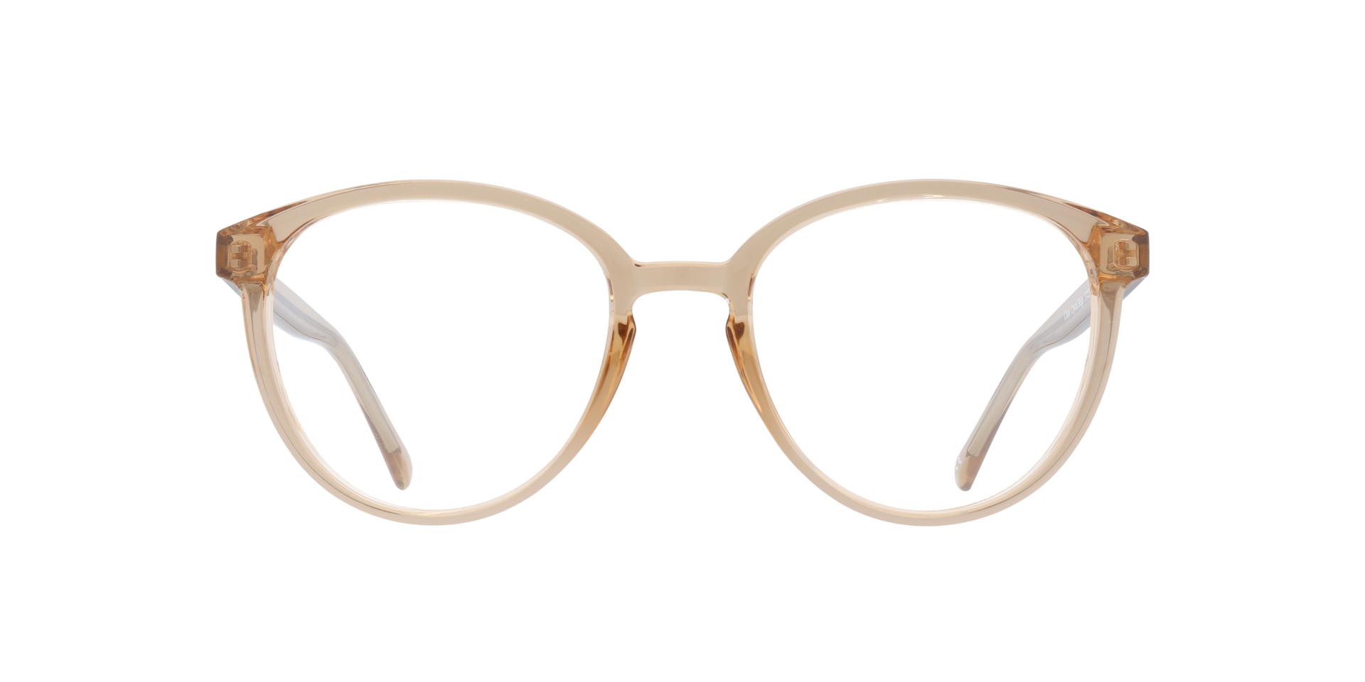 Claire Crystal Beige PlasticEyeglass Frames for Glasses Direct, Front View