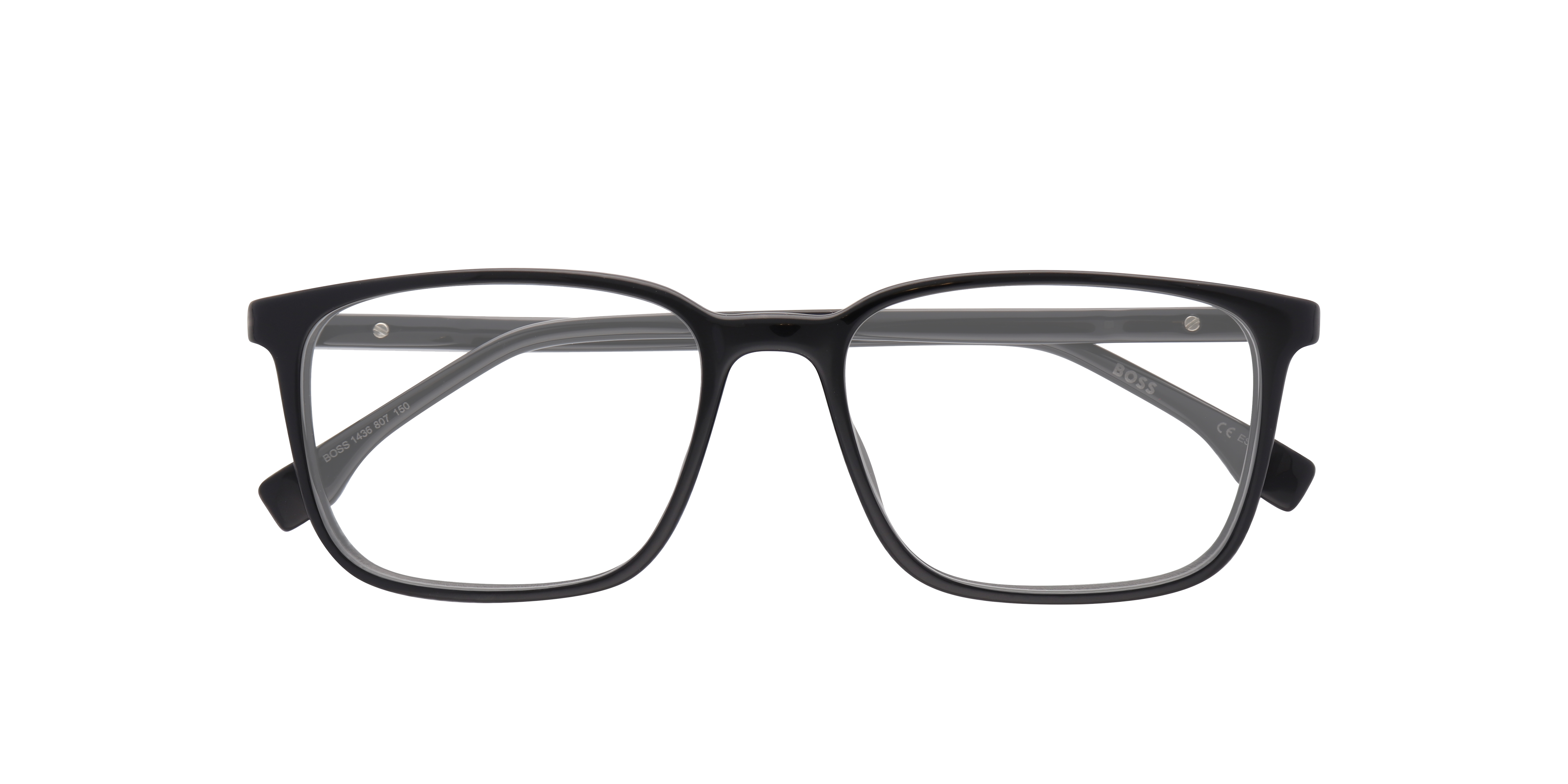 BOSS 1436 Black AcetateEyeglass Frames for Glasses Direct, Closed View