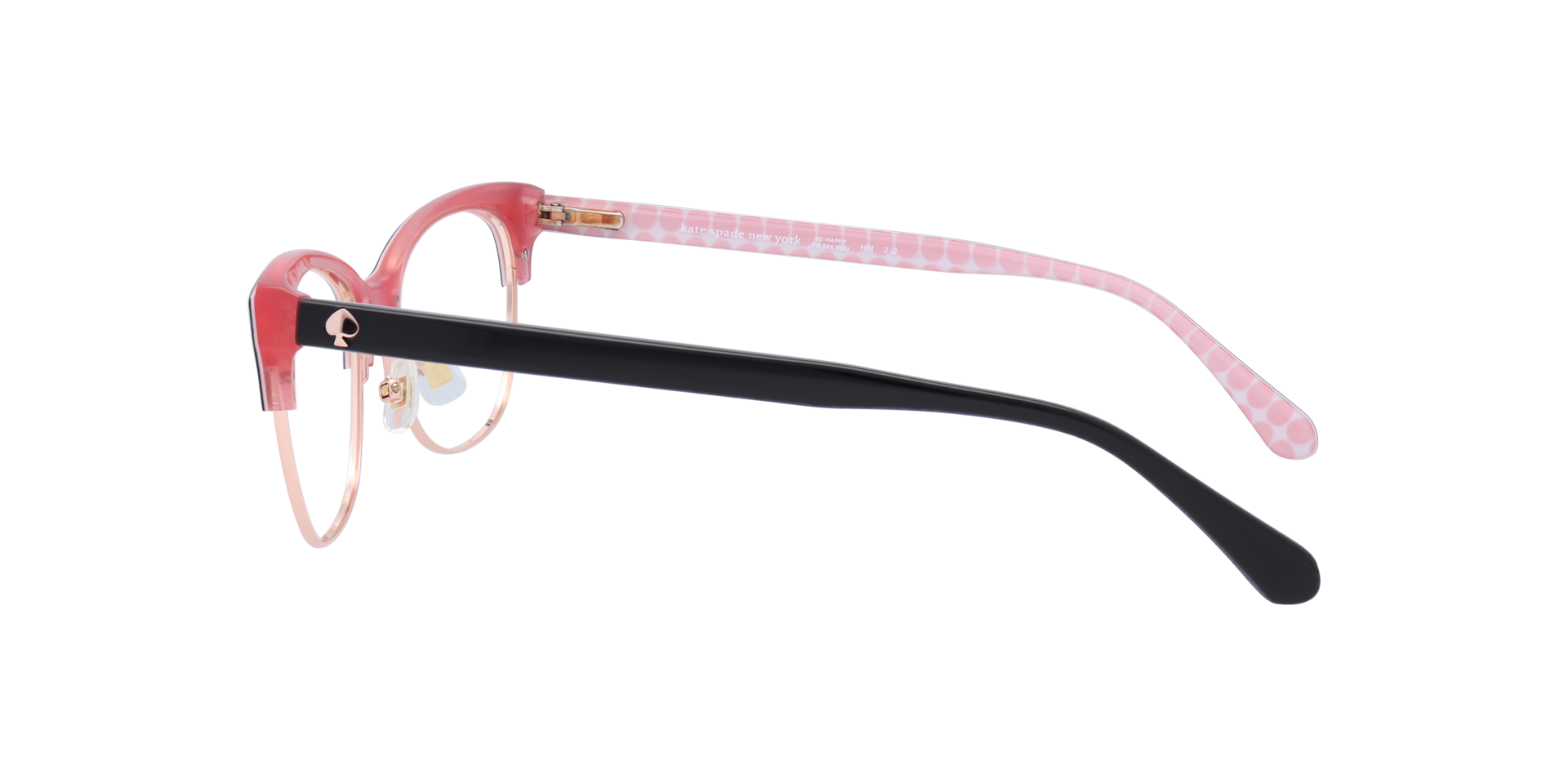 Muriel/G Black Multi AcetateEyeglass Frames for Glasses Direct, Side View